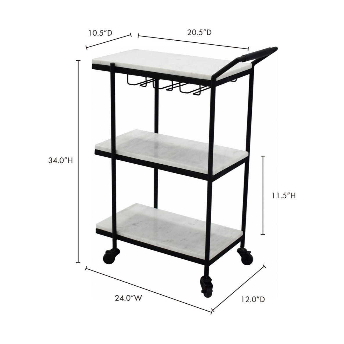 After Hours Bar Cart White
