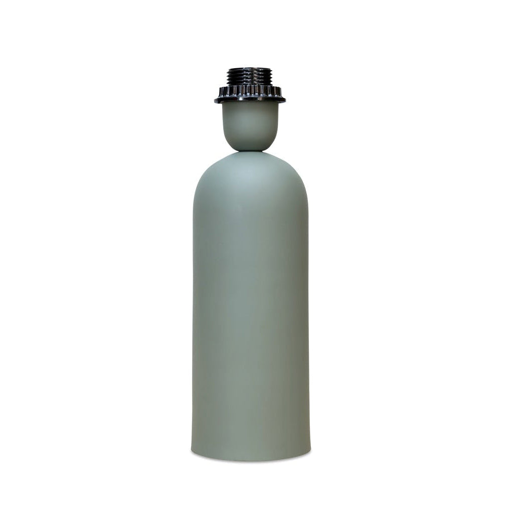 Green table lamp base on a white background