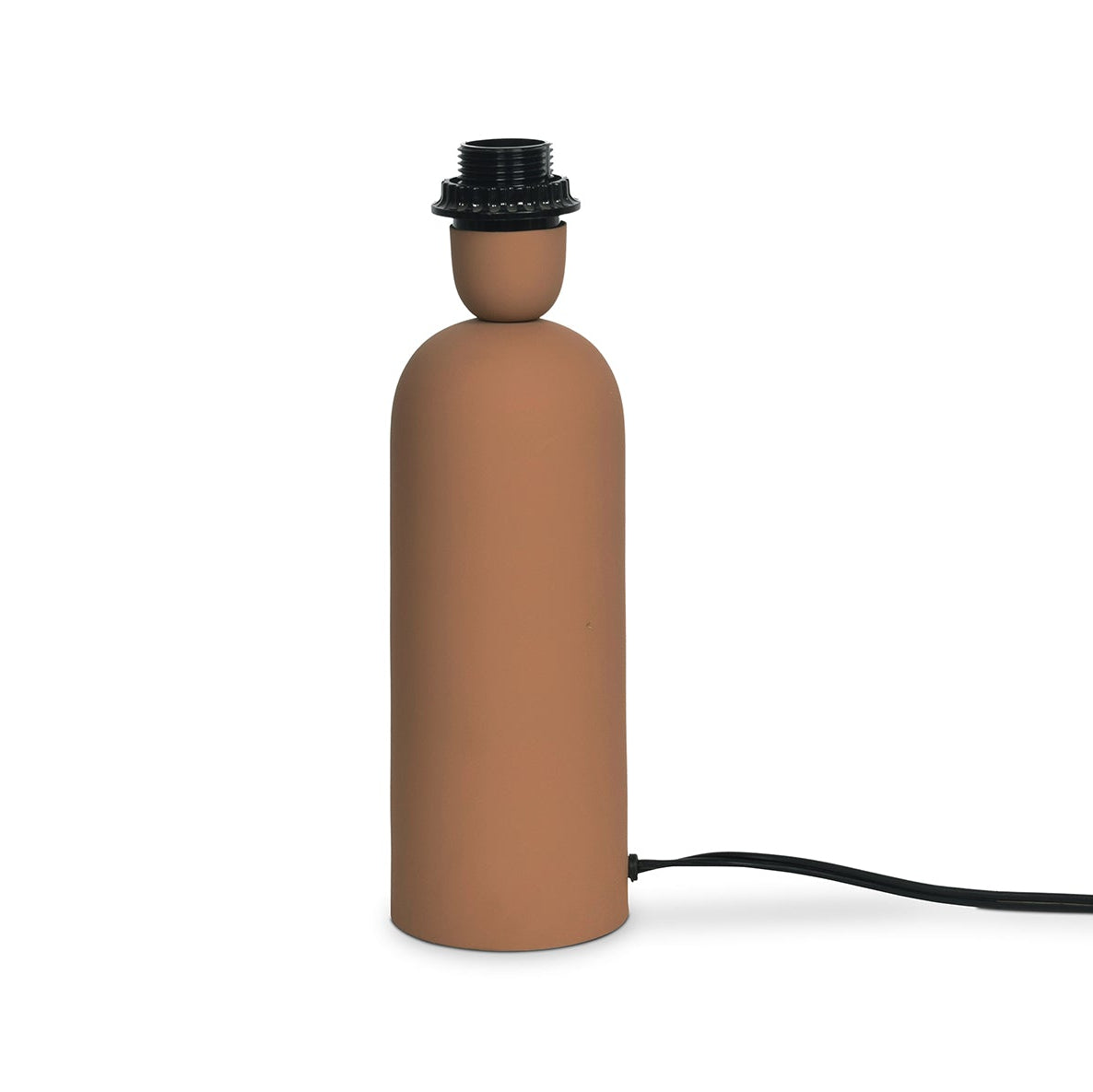 Brown table lamp on a white background