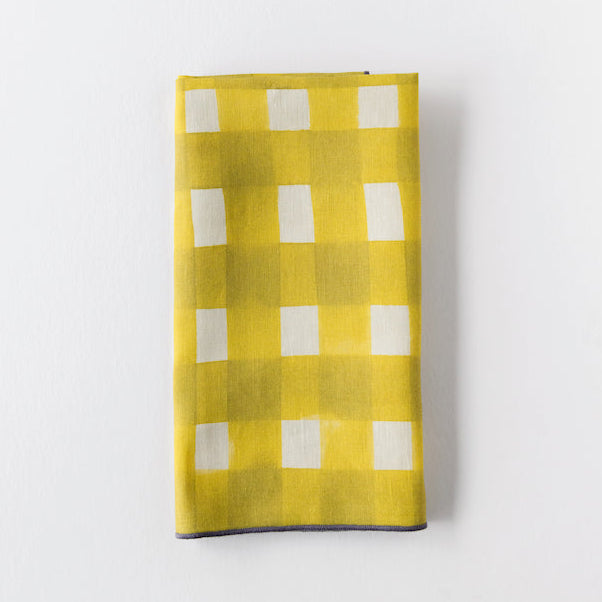 Yellow Cross-Hatch Napkin