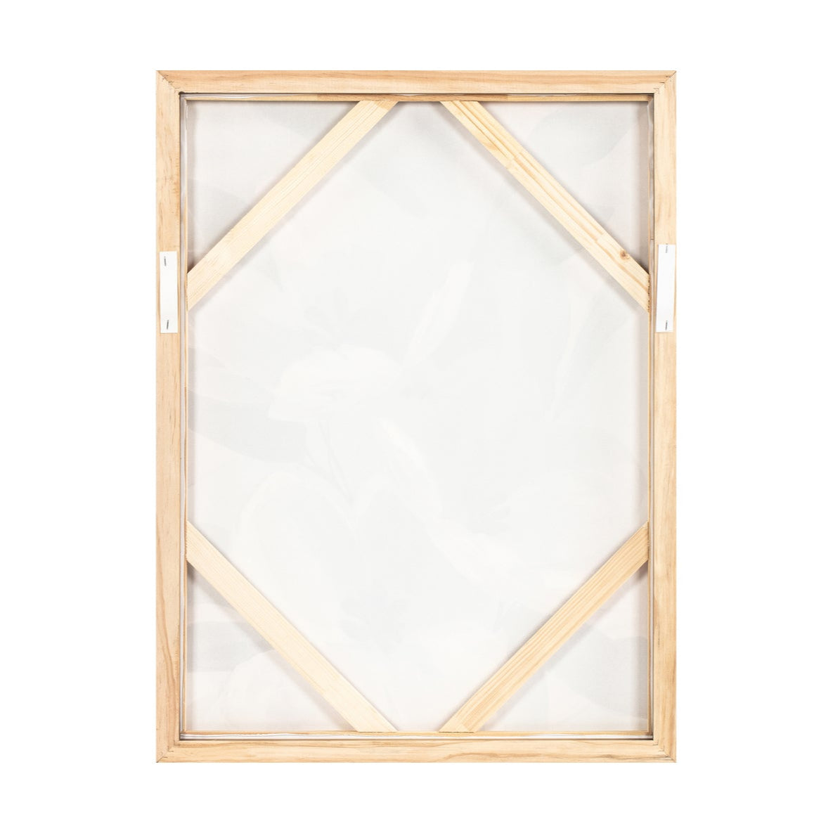 Wooden picture frame on a white background