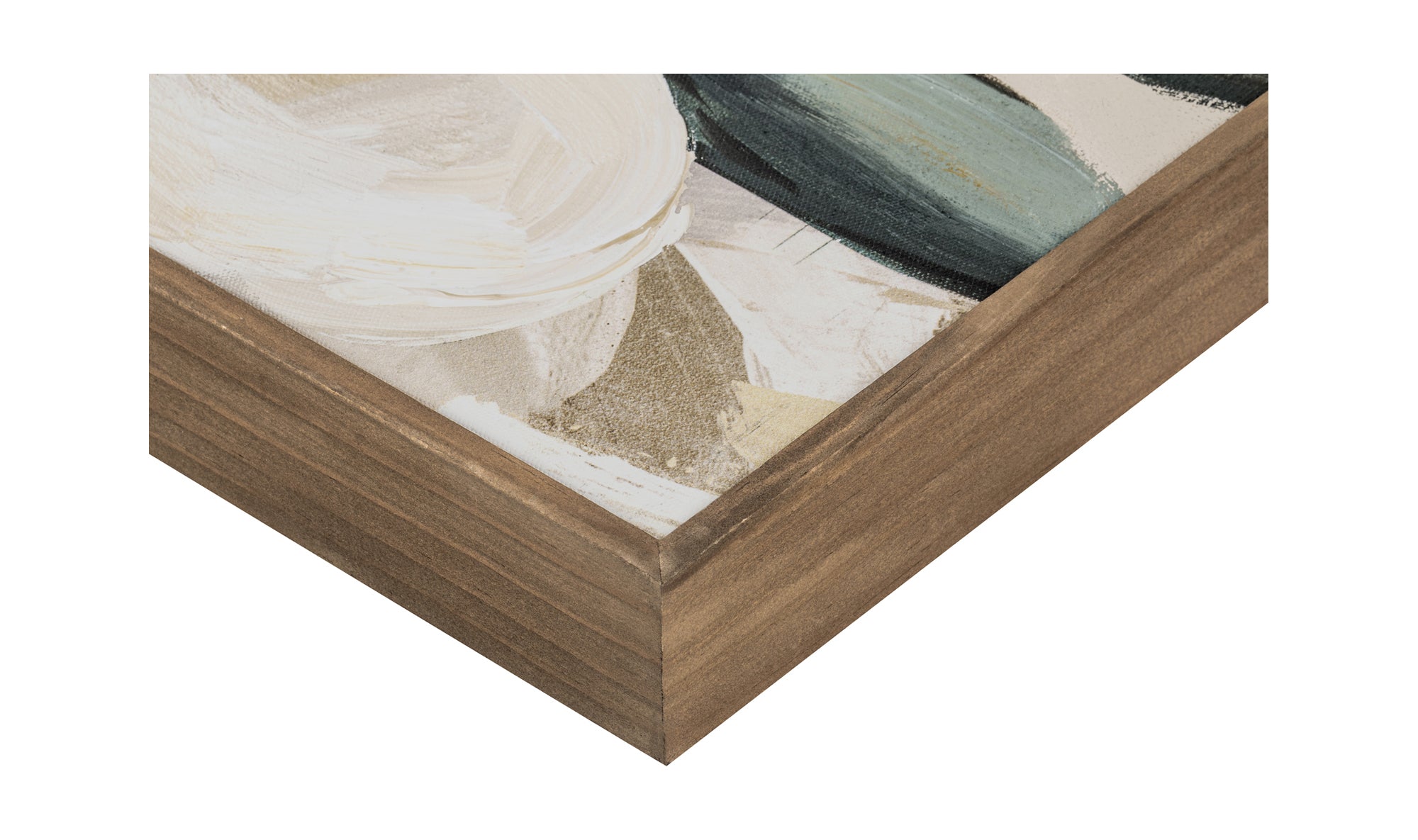 Framed artwork of floral design on a white background