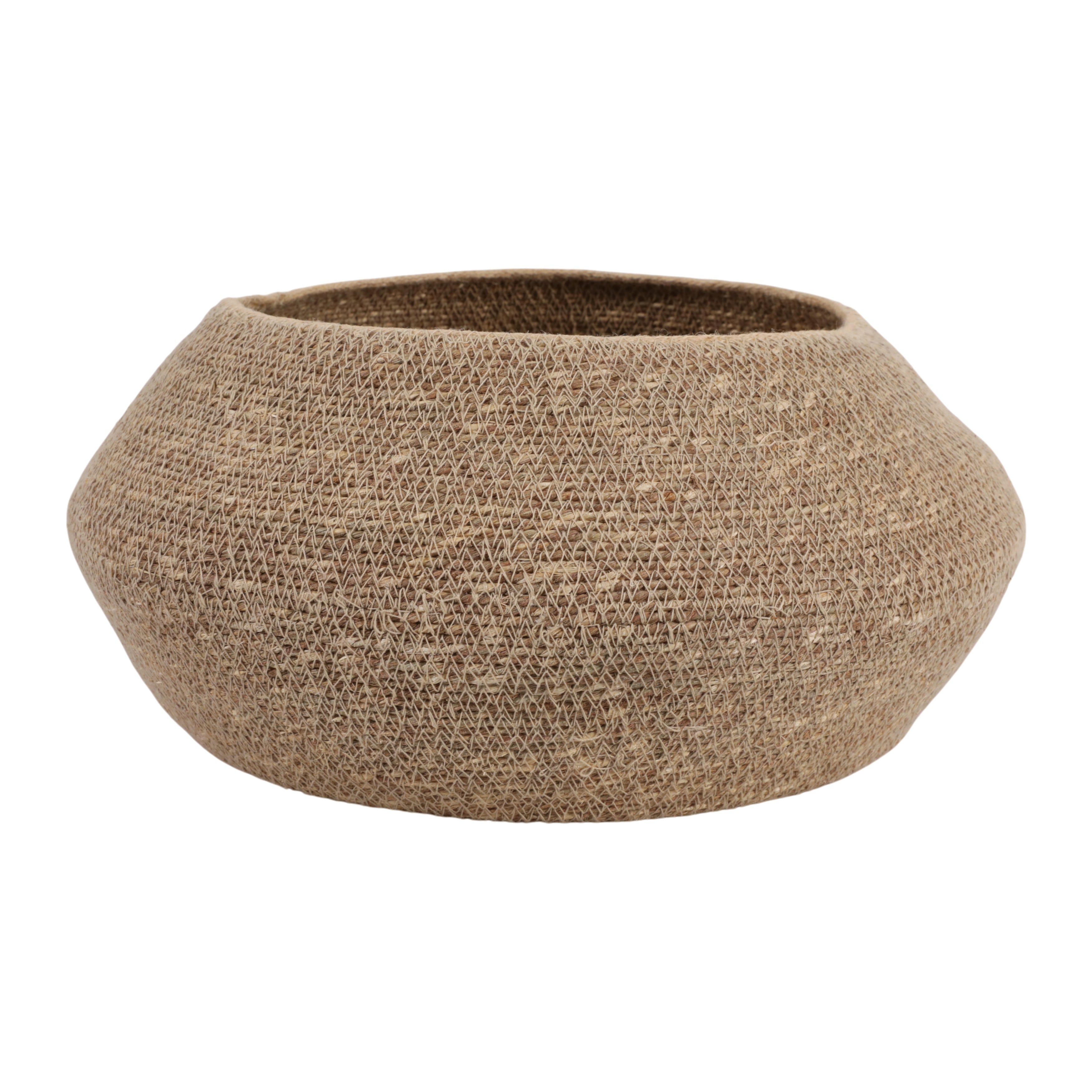Textured brown pot on a white background