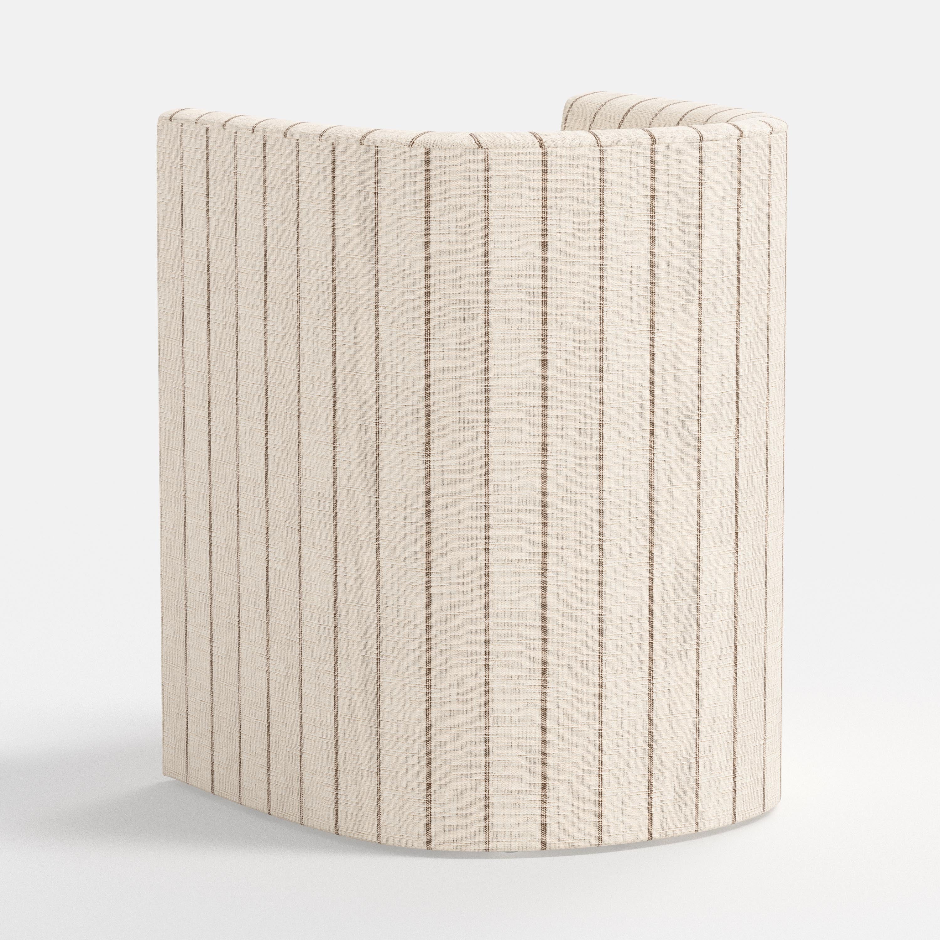 Beige textured stool on a white background