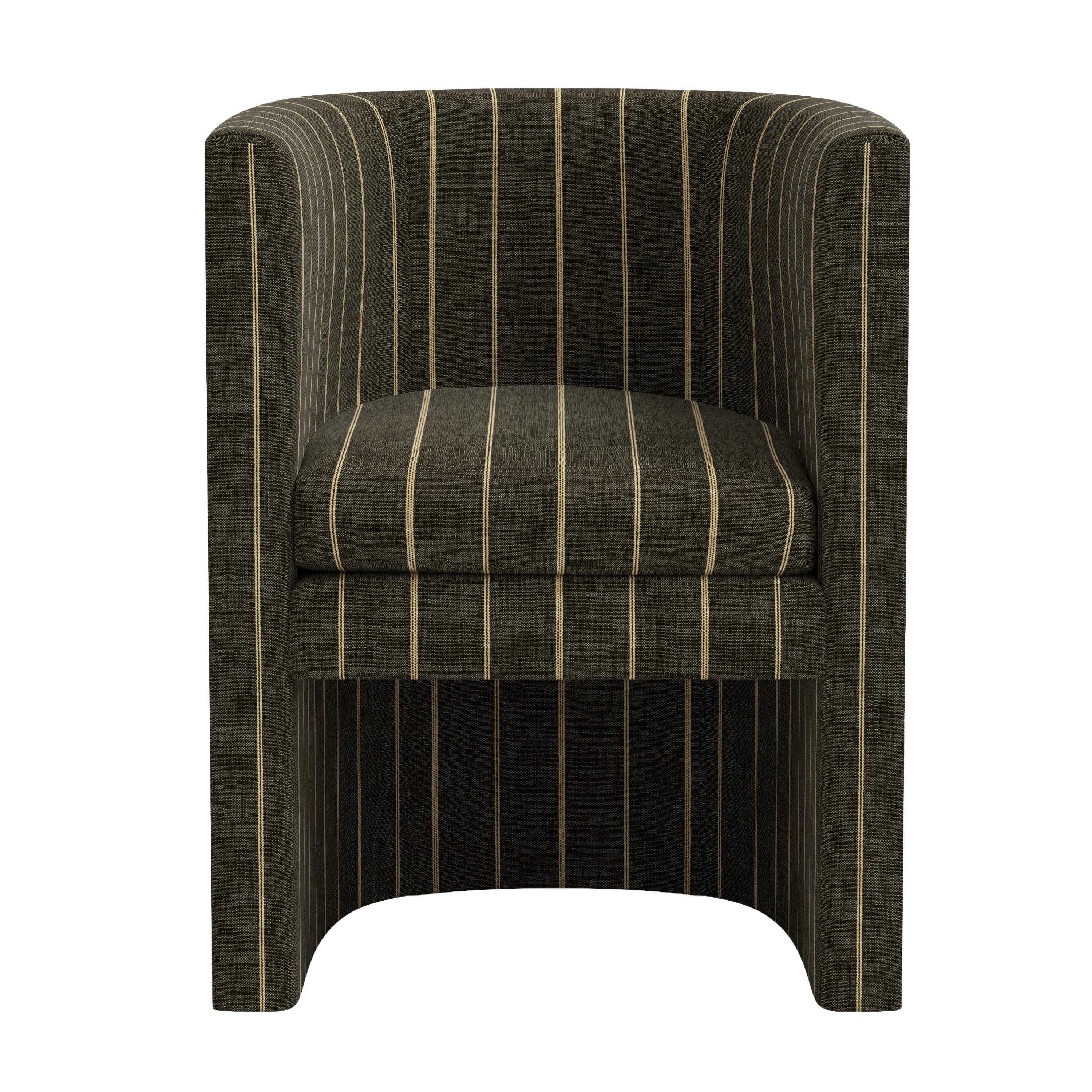 Chair with striped pattern on a white background