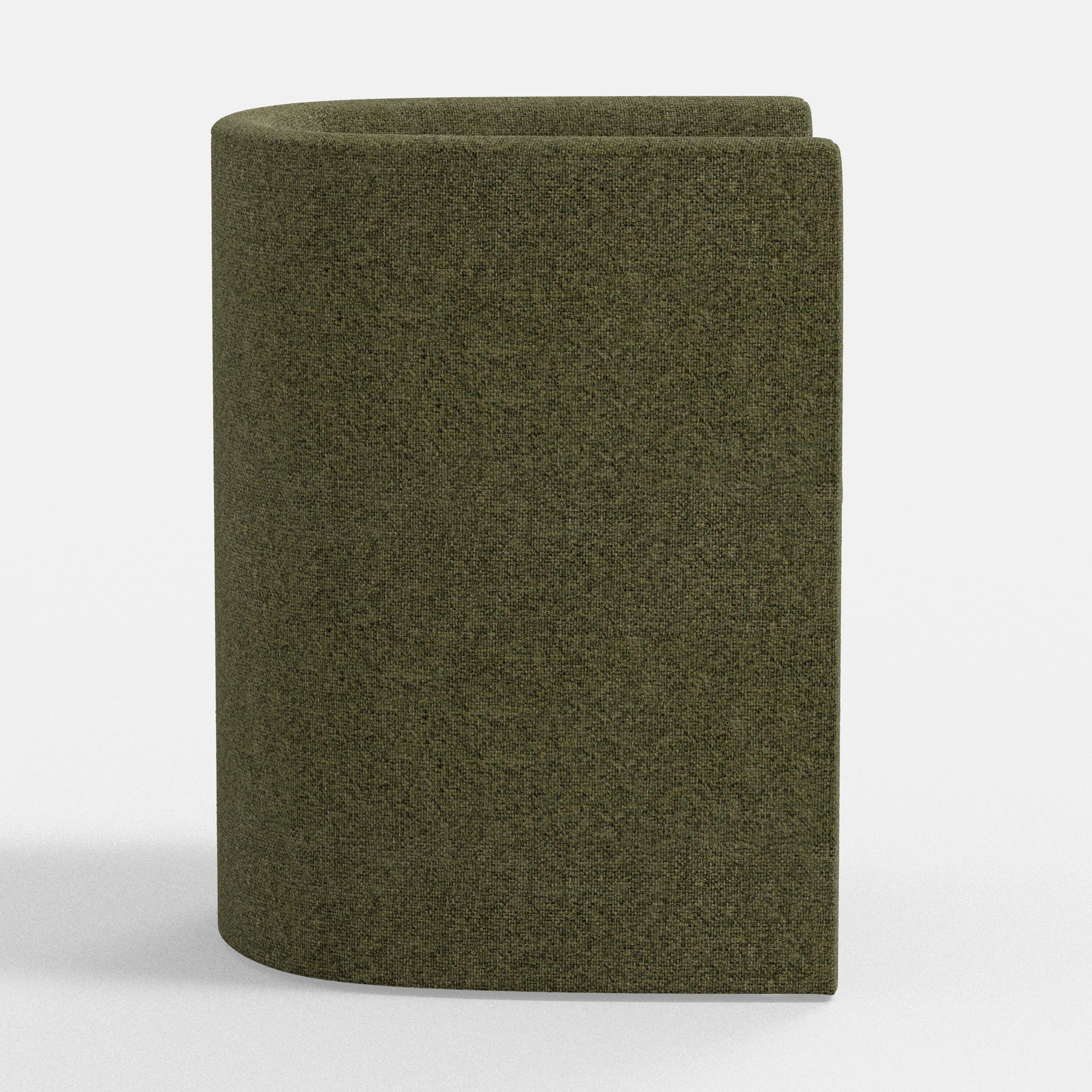 Green armchair on a white background