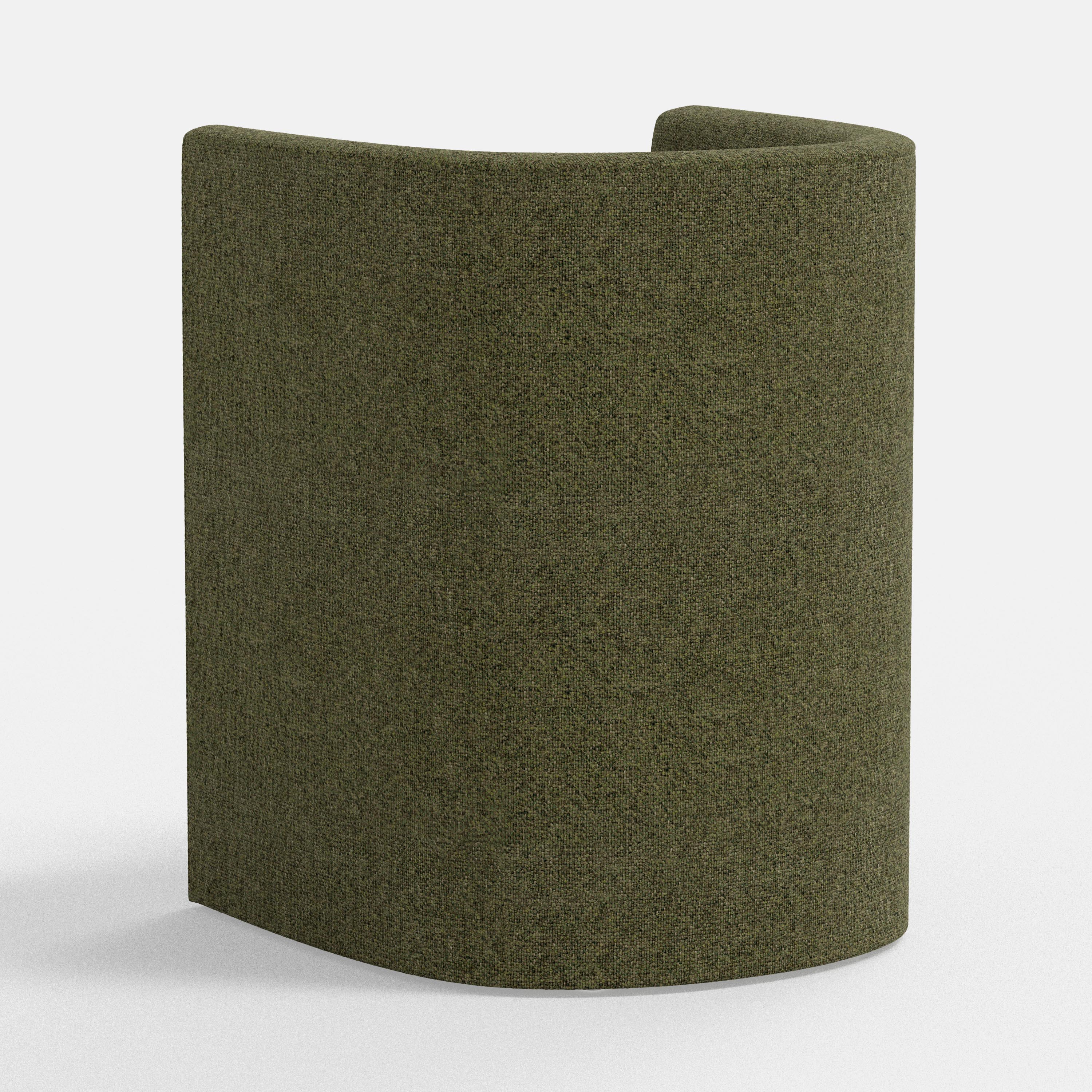 Green armchair on a white background