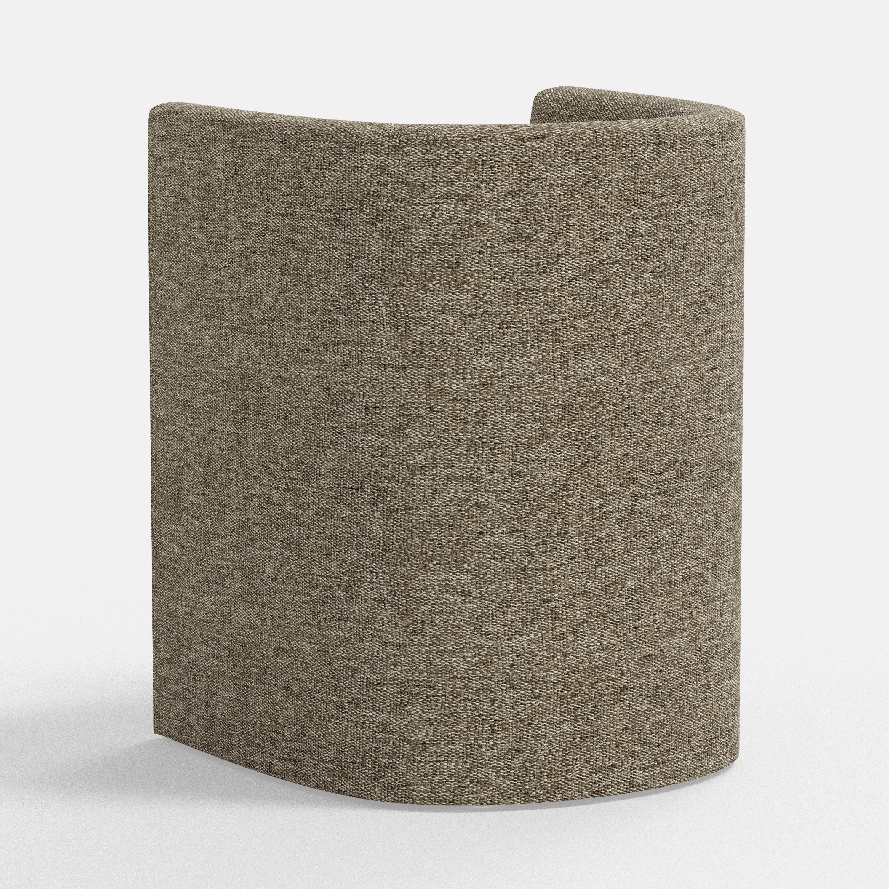 Grey textured armchair on a white background