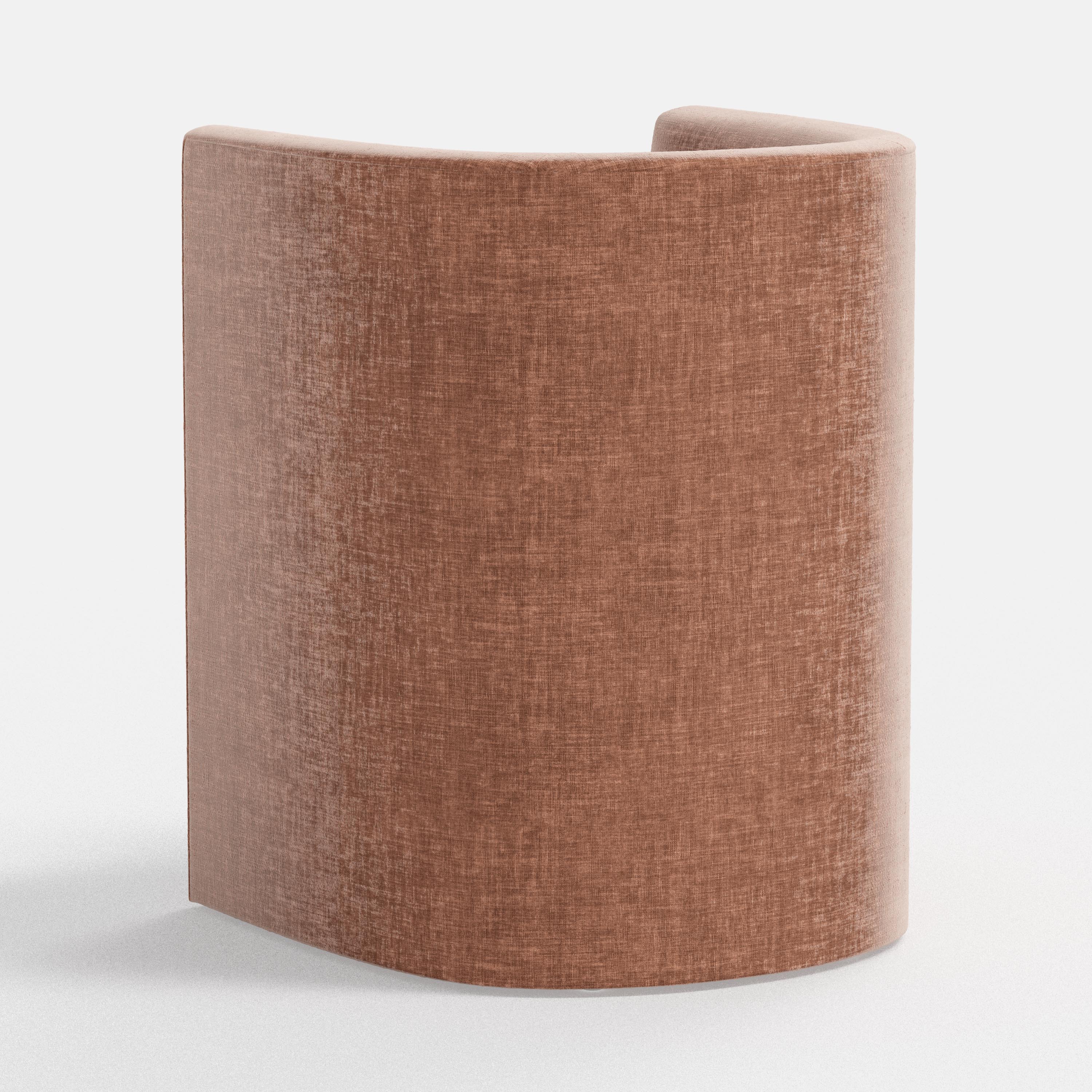 Brown textured cylindrical object on a white background