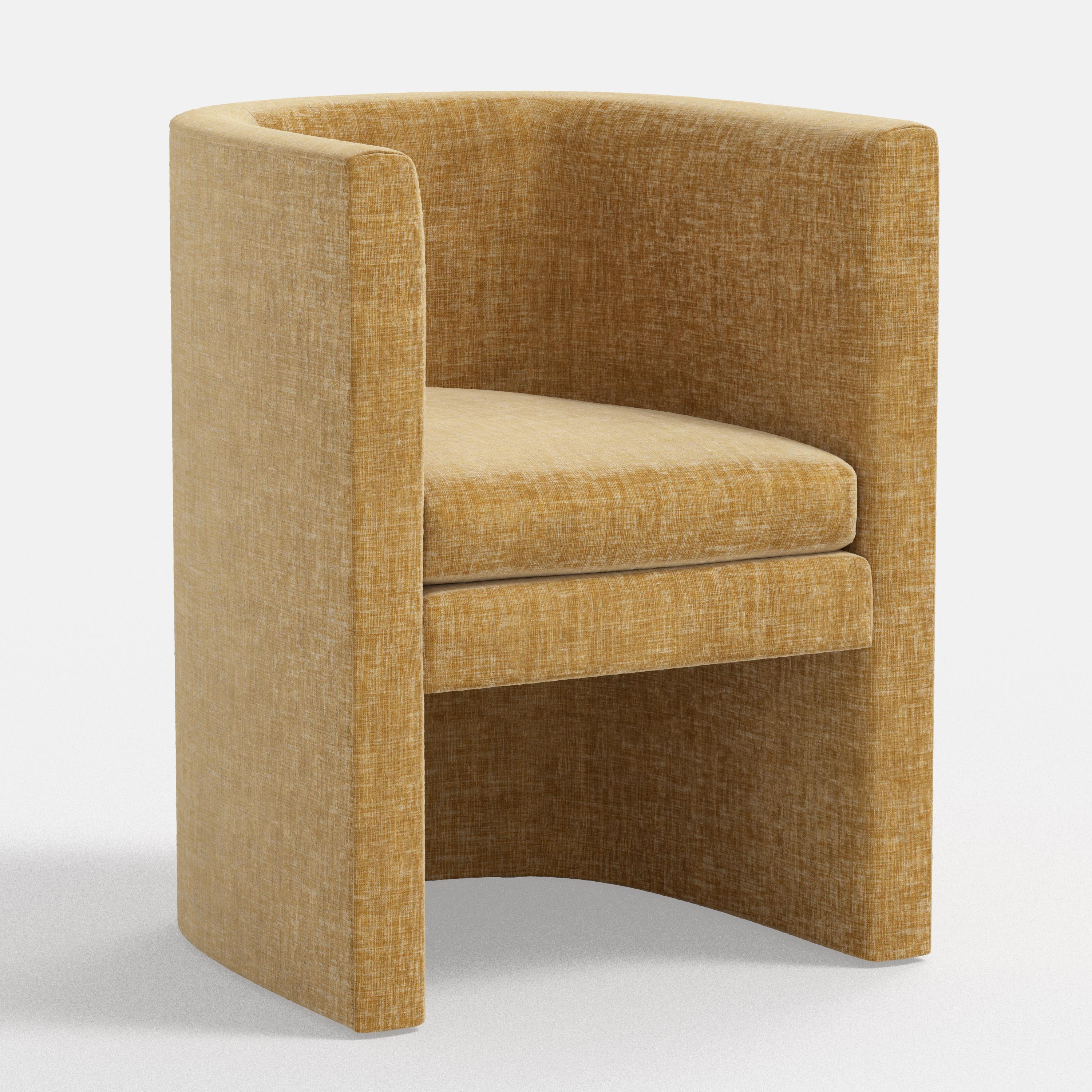 Beige armchair on a white background