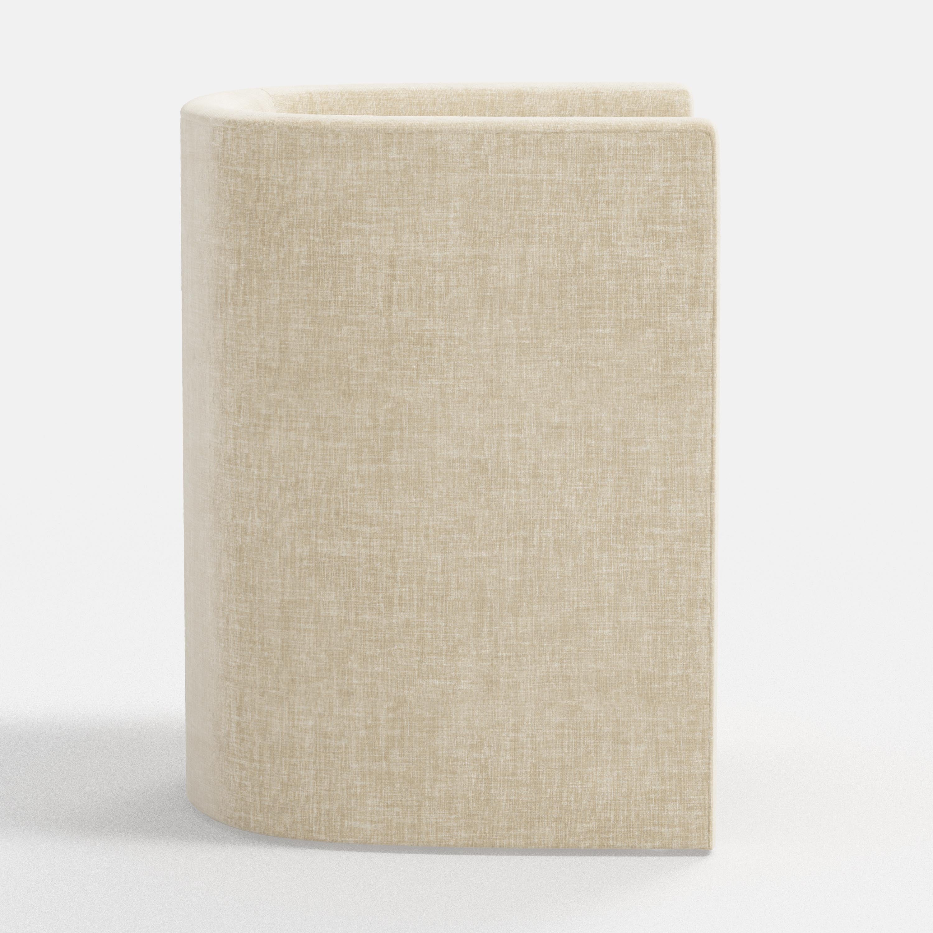 Beige armchair on a white background