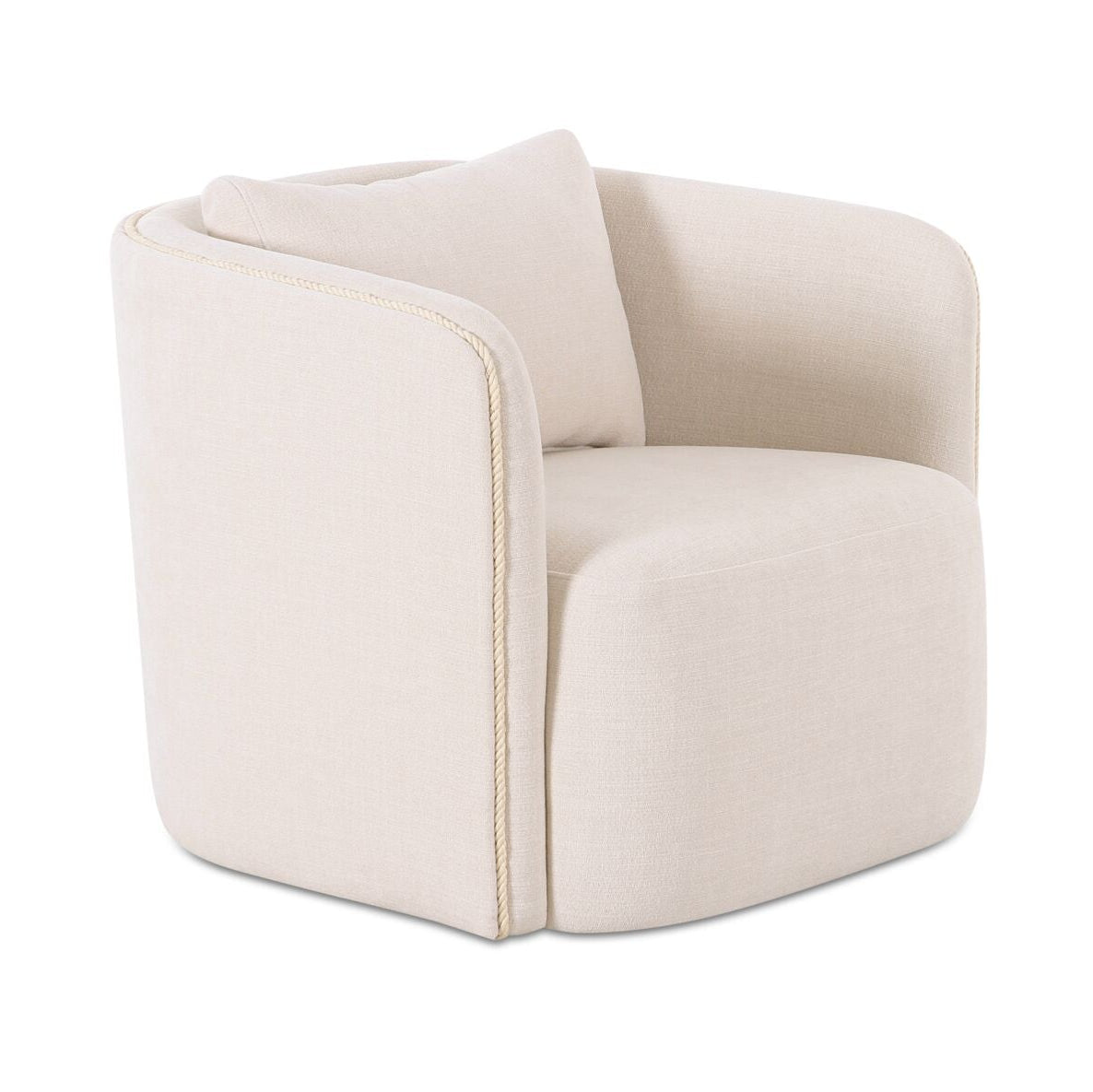 White armchair on a white background