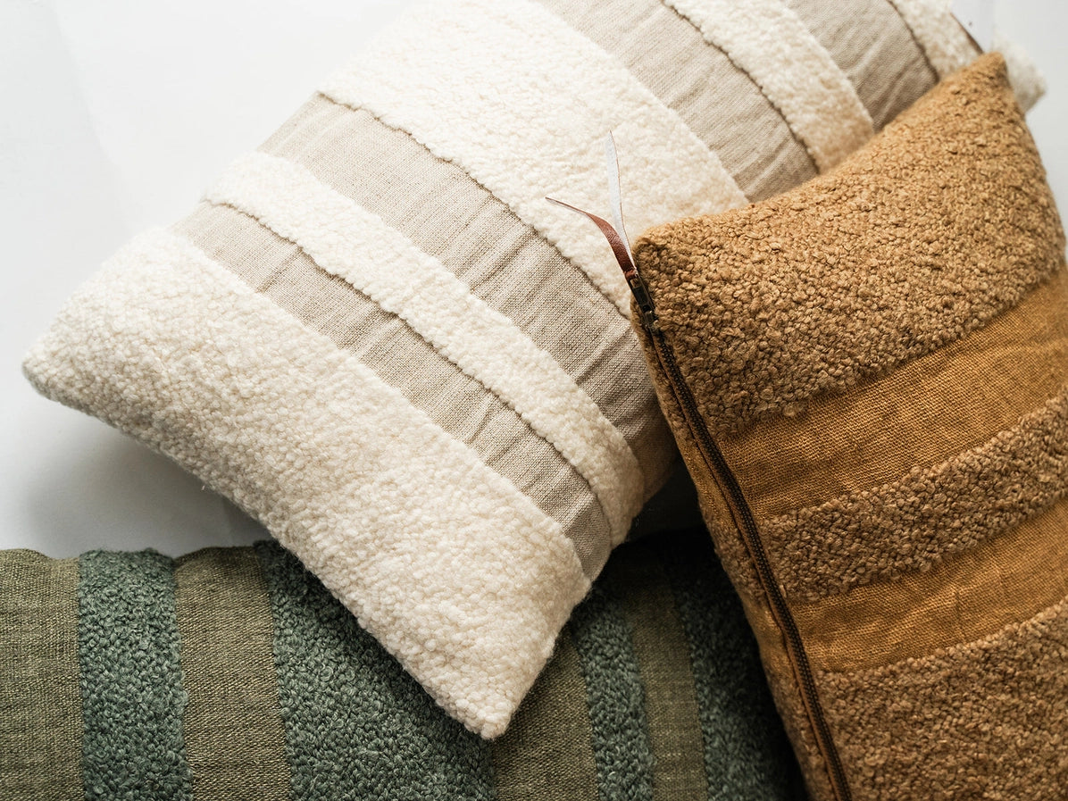 Boucle Stripe Lumbar Pillow