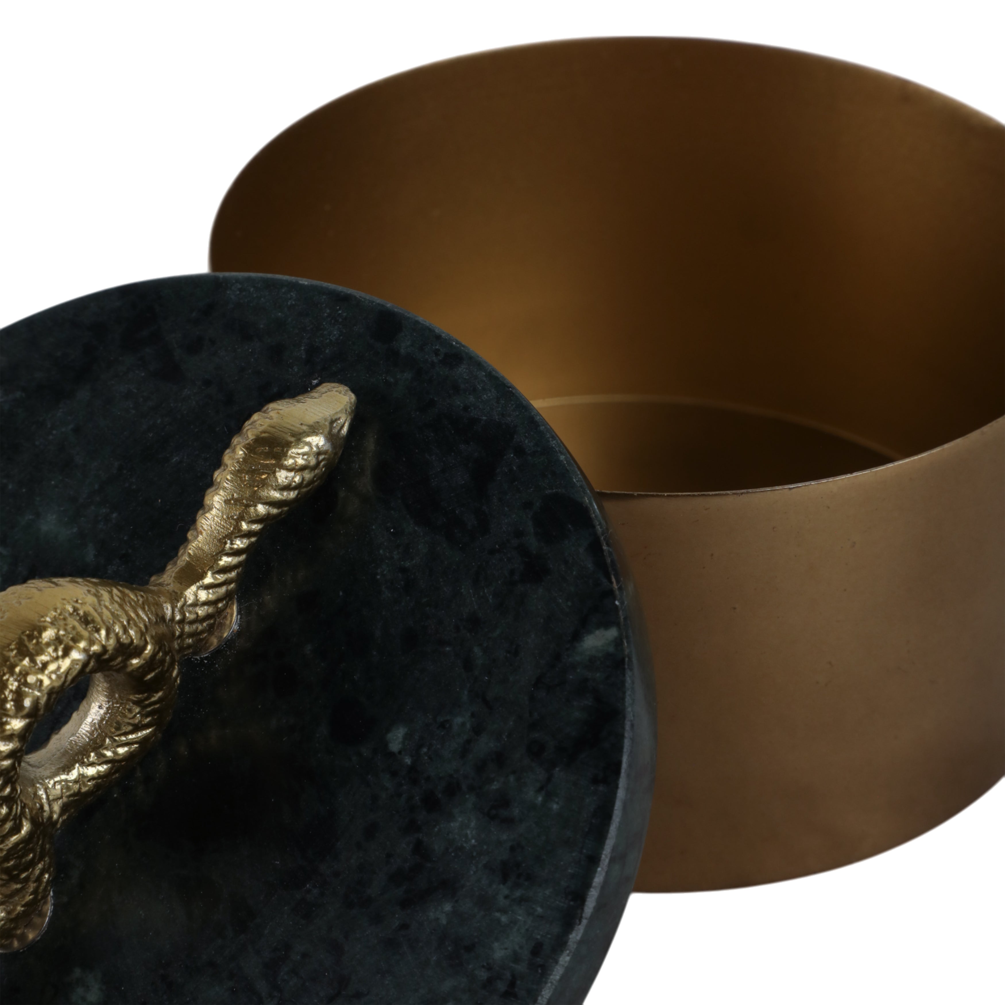 Sylver Marble & Metal Snake Box