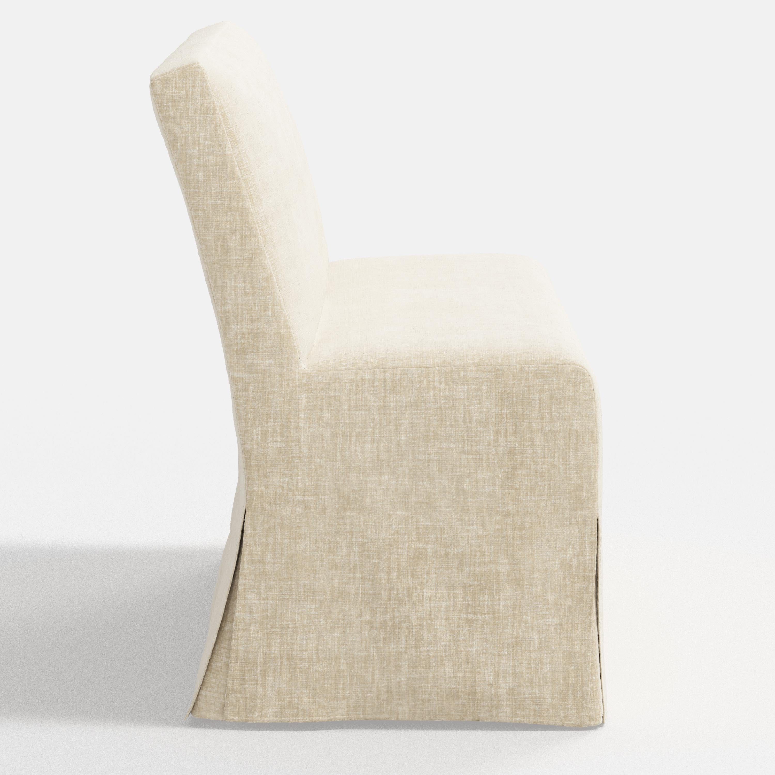 White upholstered bench on a white background