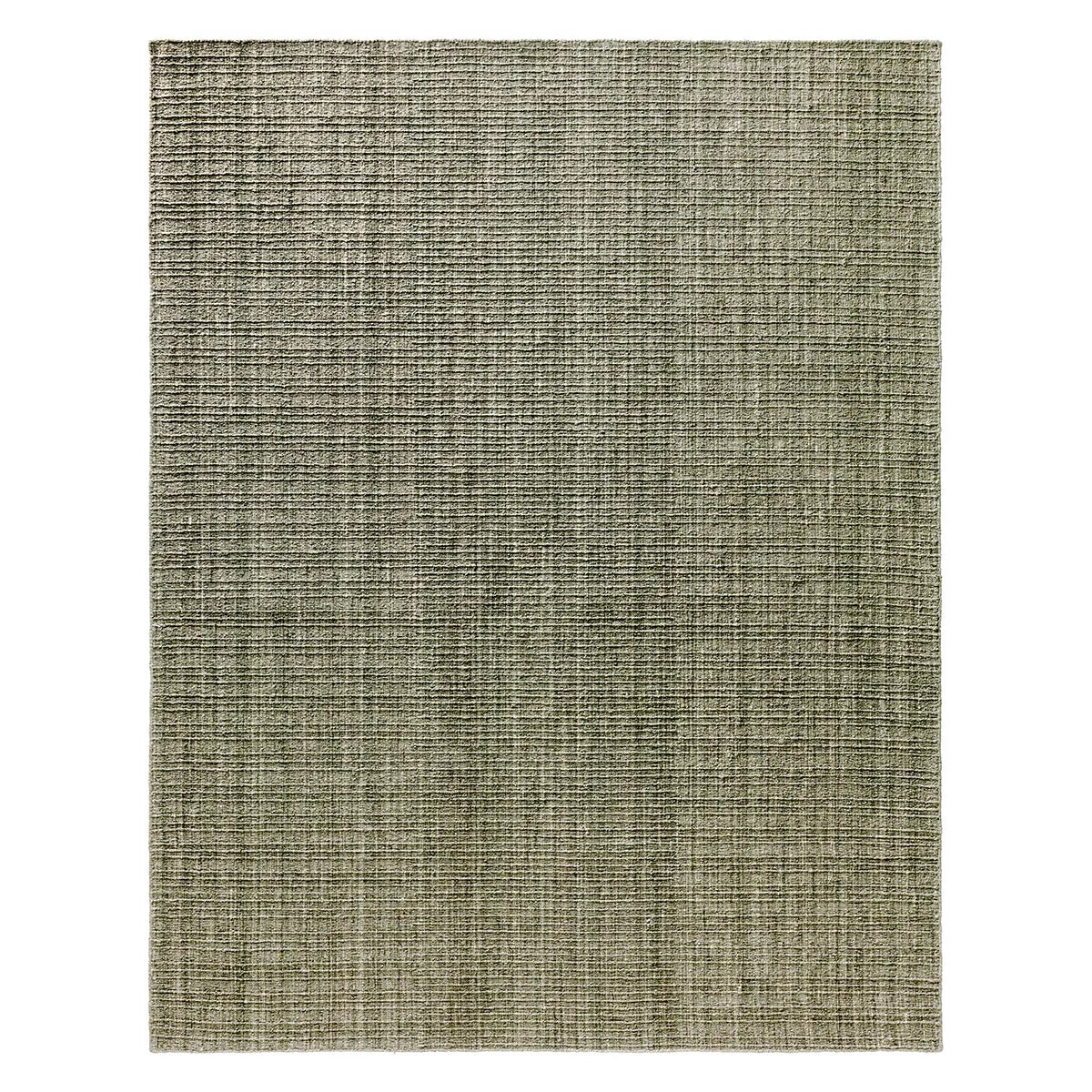 Textured green rug on a white background
