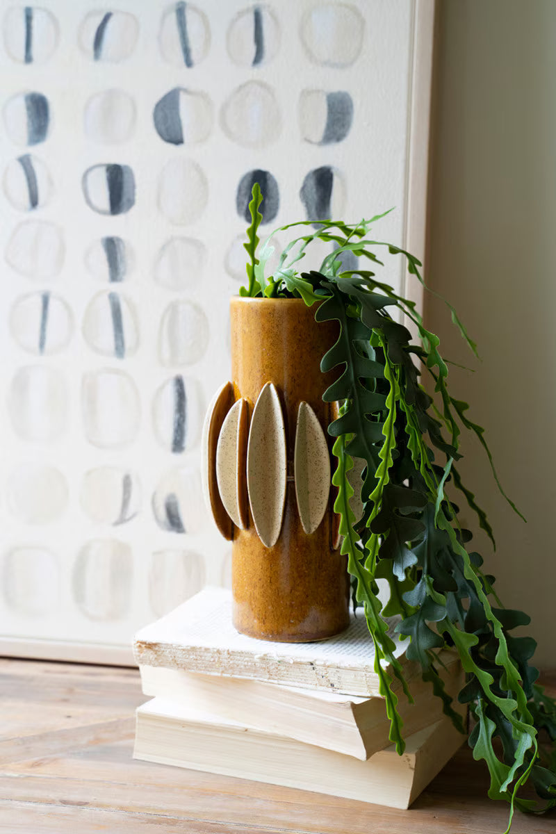 Mid-Century Atomic Vase / Mustard