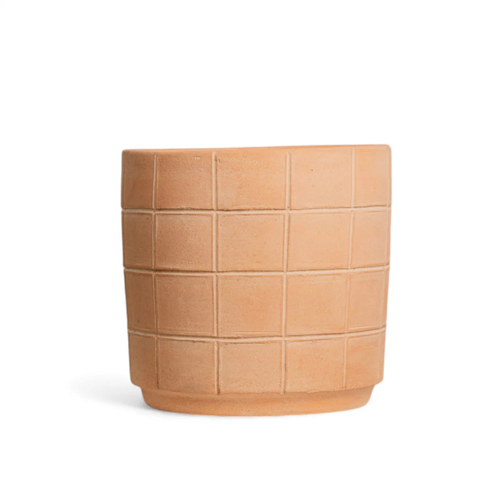 Grid Terracotta Planter - Large