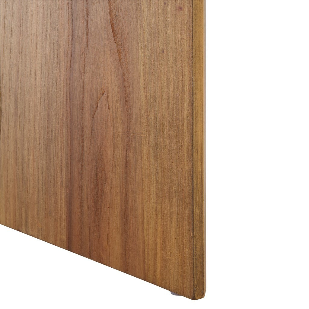 Close-up of a wooden table leg with a white background