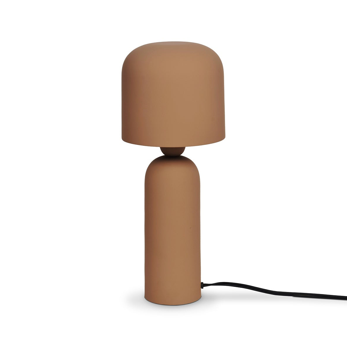 Brown table lamp on a white background