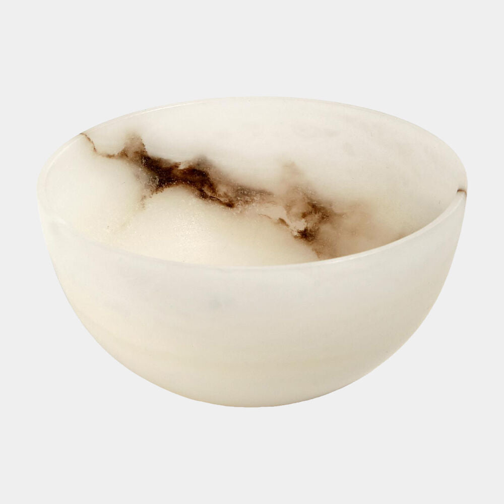 Marble-patterned bowl on a light gray background