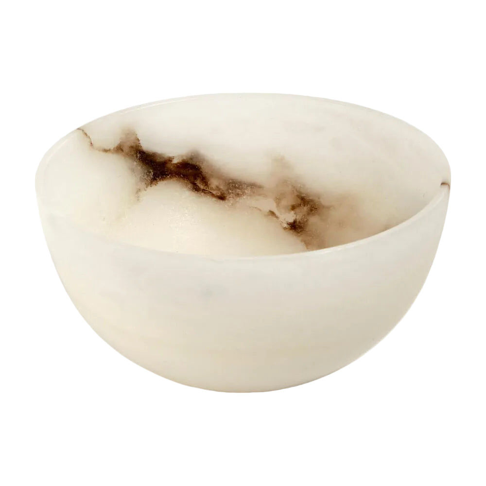 Marble-patterned bowl on a light gray background