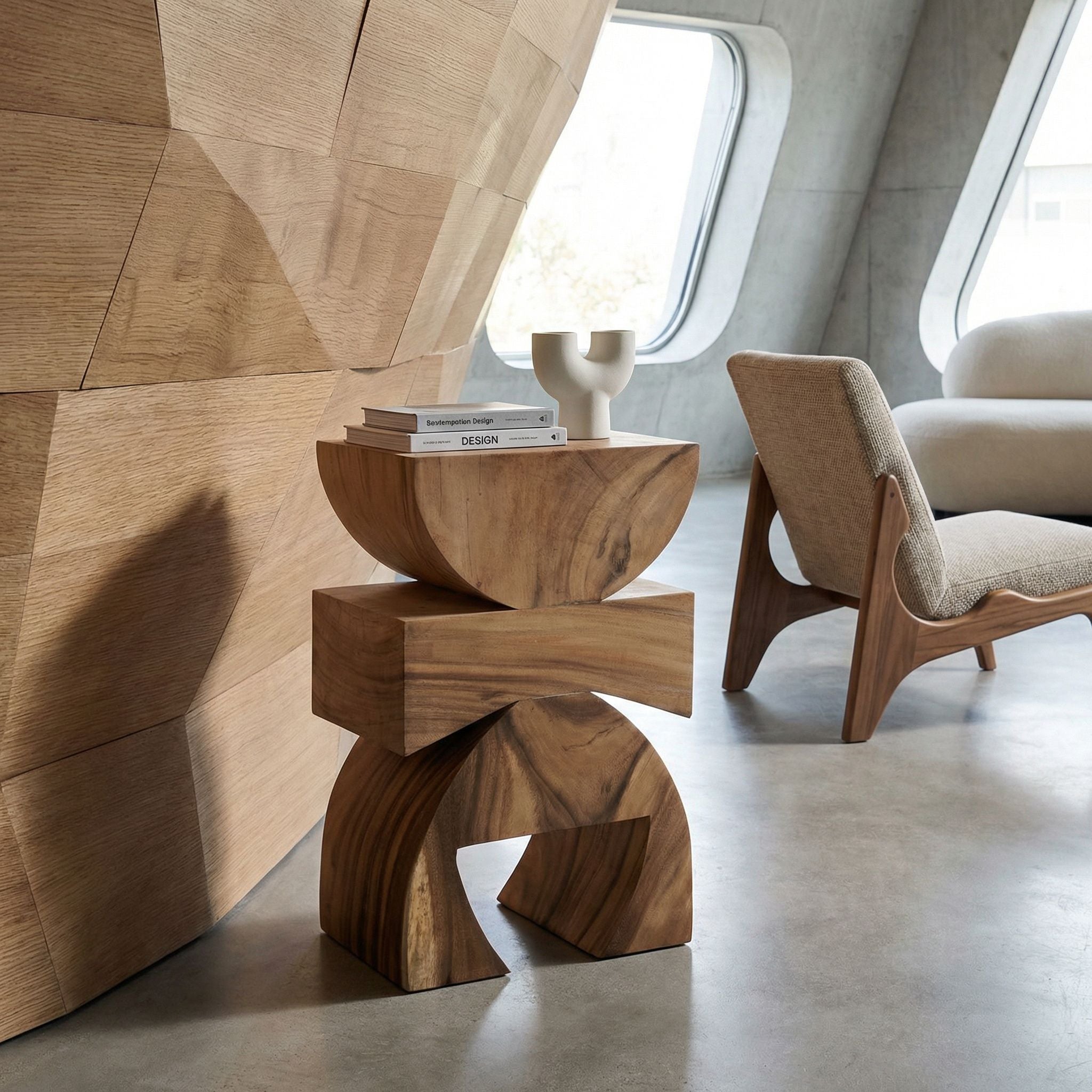 Monteiro Side Table, Stool