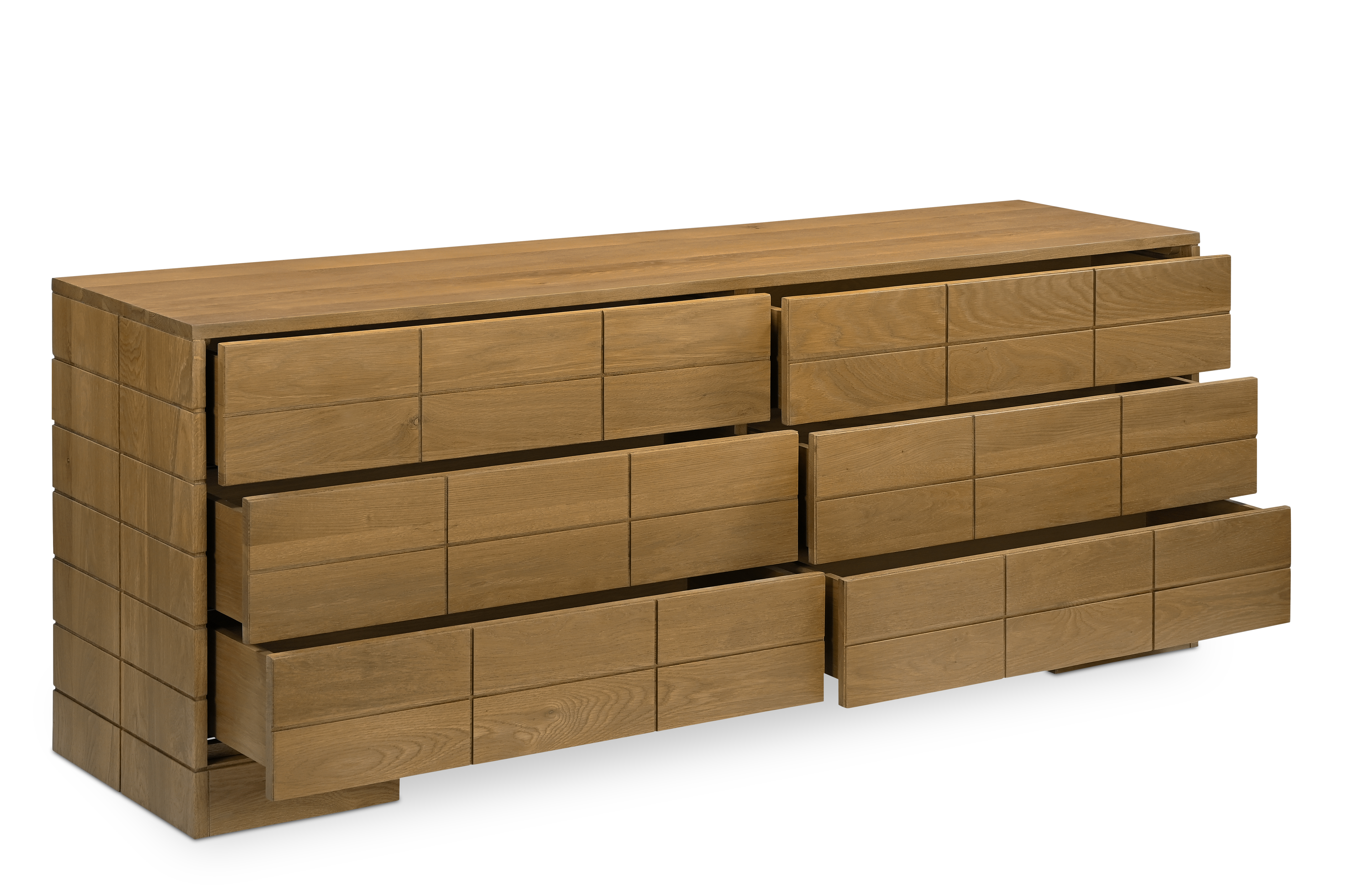 Gia 6 Drawer Dresser Brown