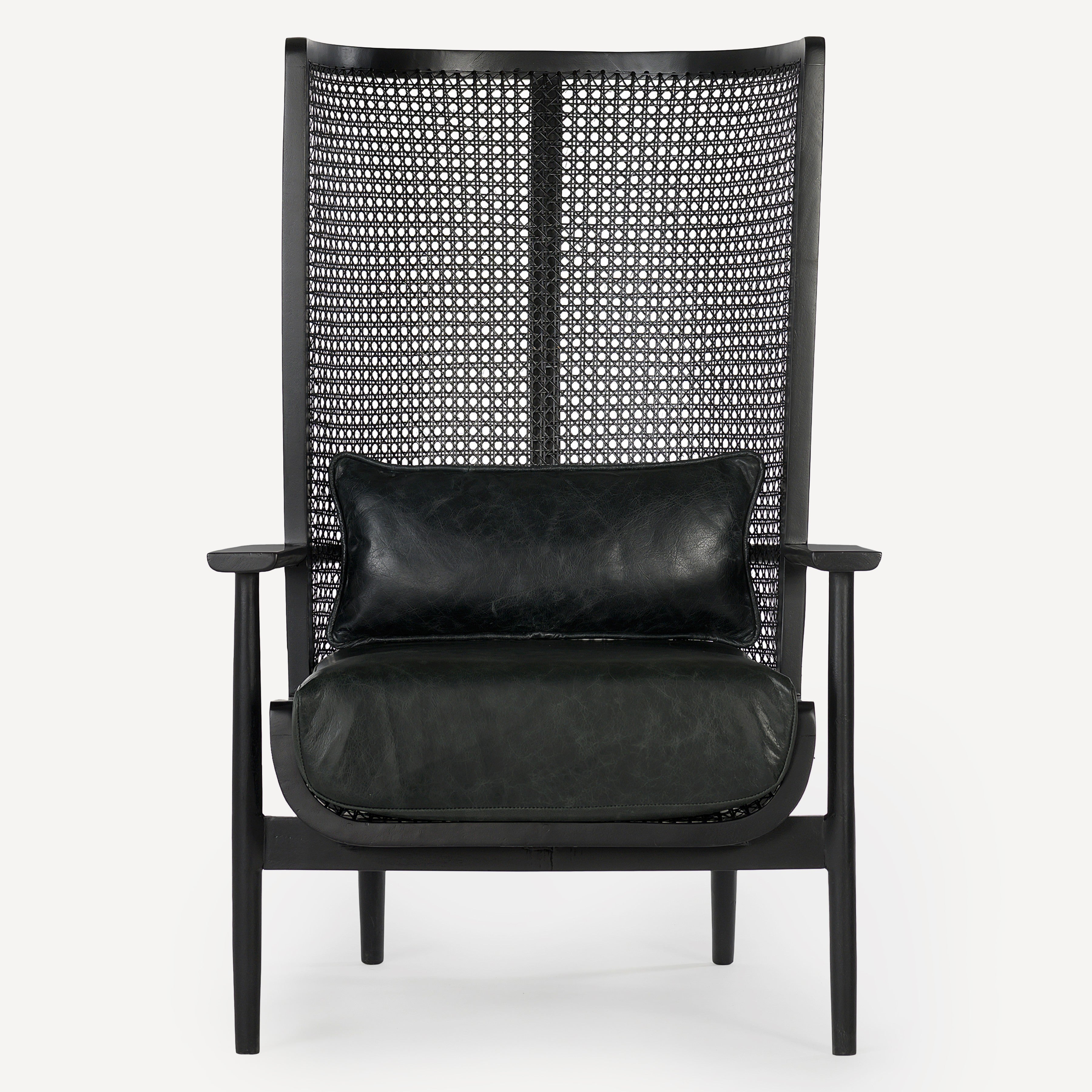 Wingman Cane Accent Chair