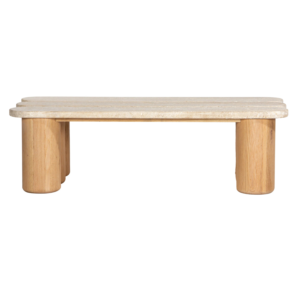 Ira Travertine Oak Coffee Table