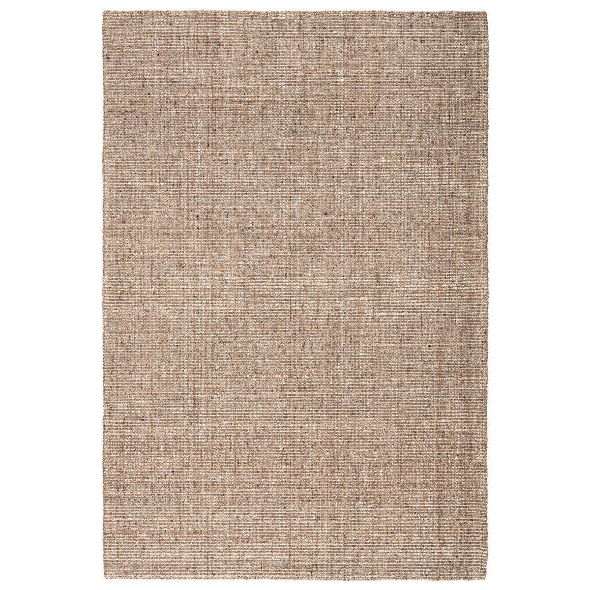 Beige woven rug on a white background