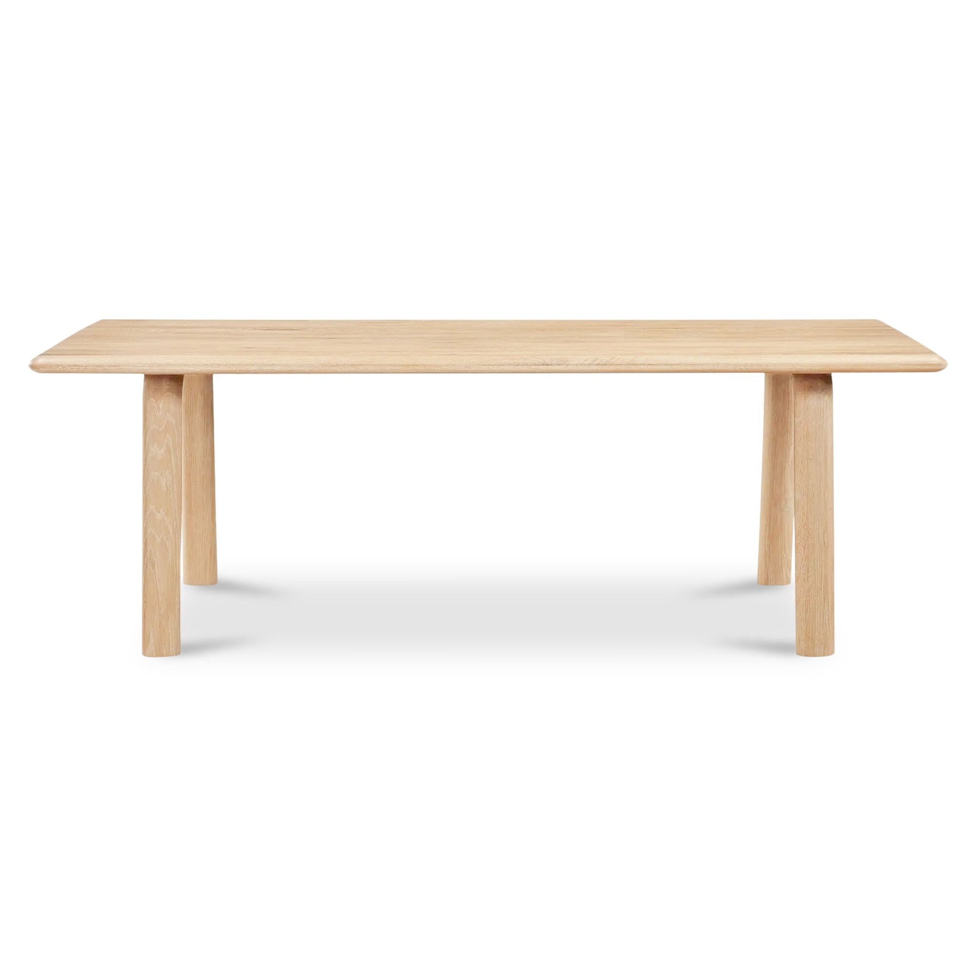 Wooden table on a white background