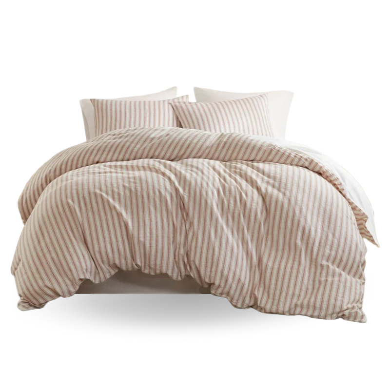 3 Piece Classic Stripe Down Pattern Duvet Set