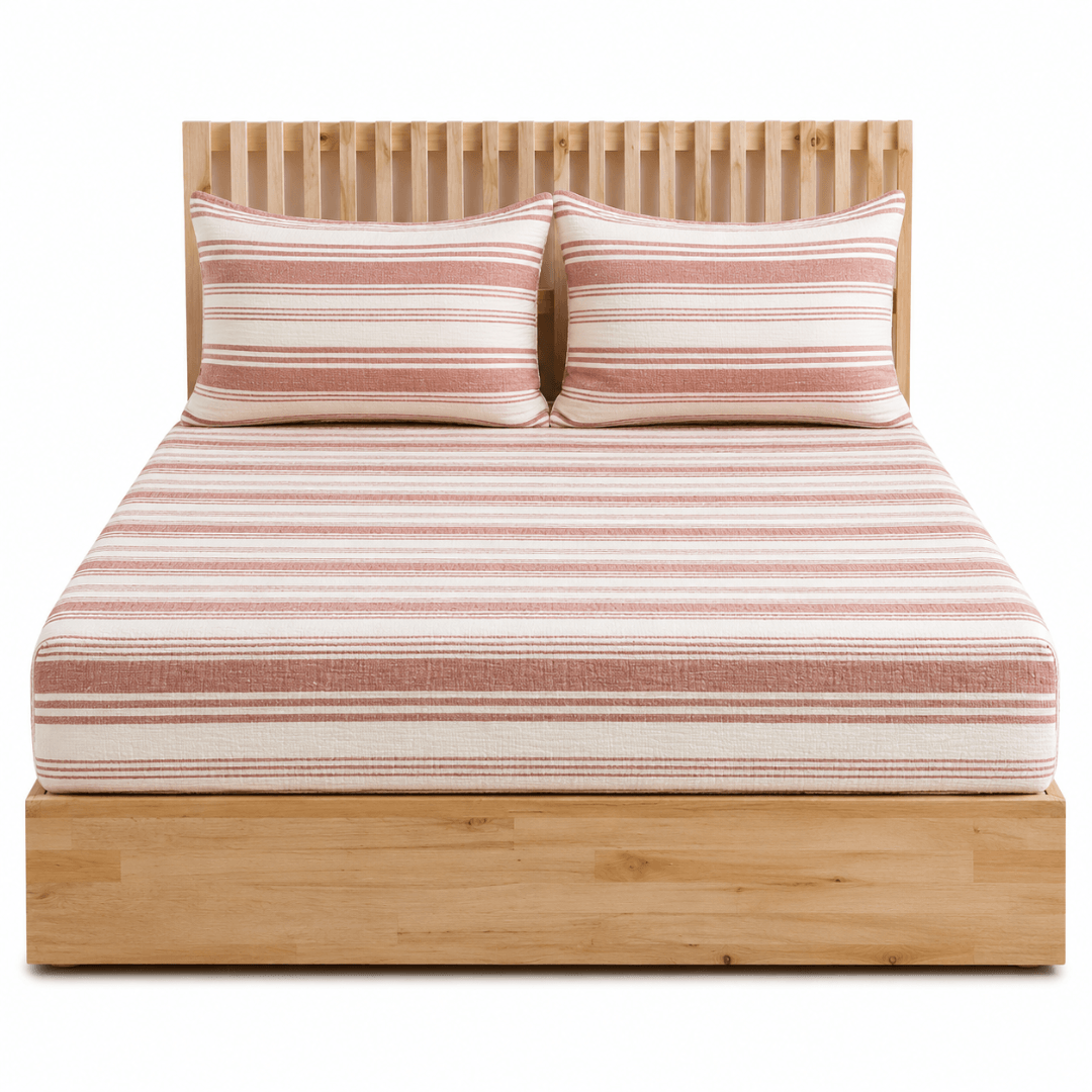 Organic Muslin Fitted Sheet Bedding Set