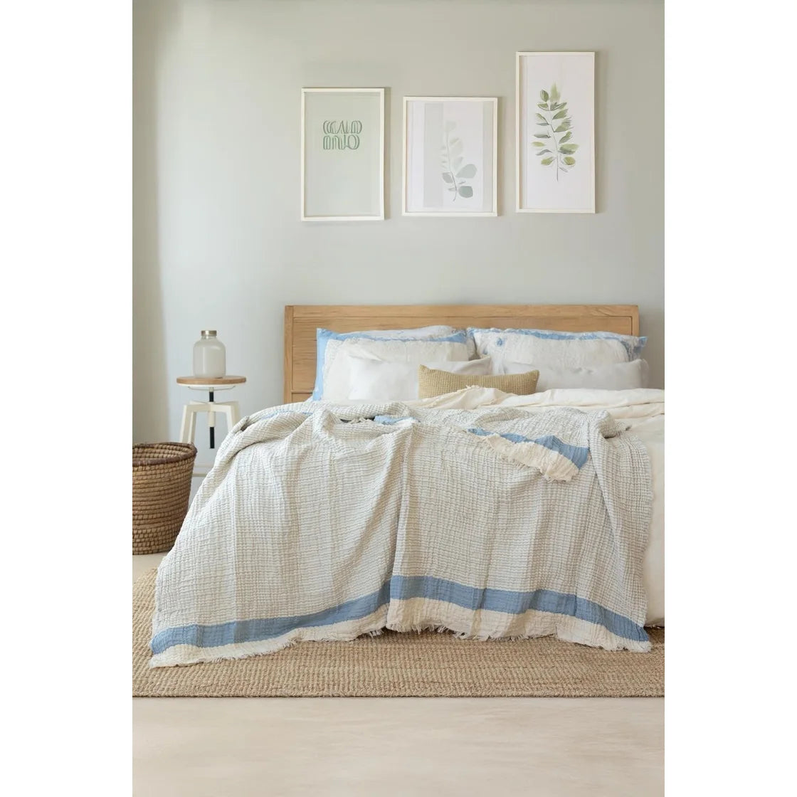 Crinkle Gauze Muslin Cotton Modal Throw Blanket