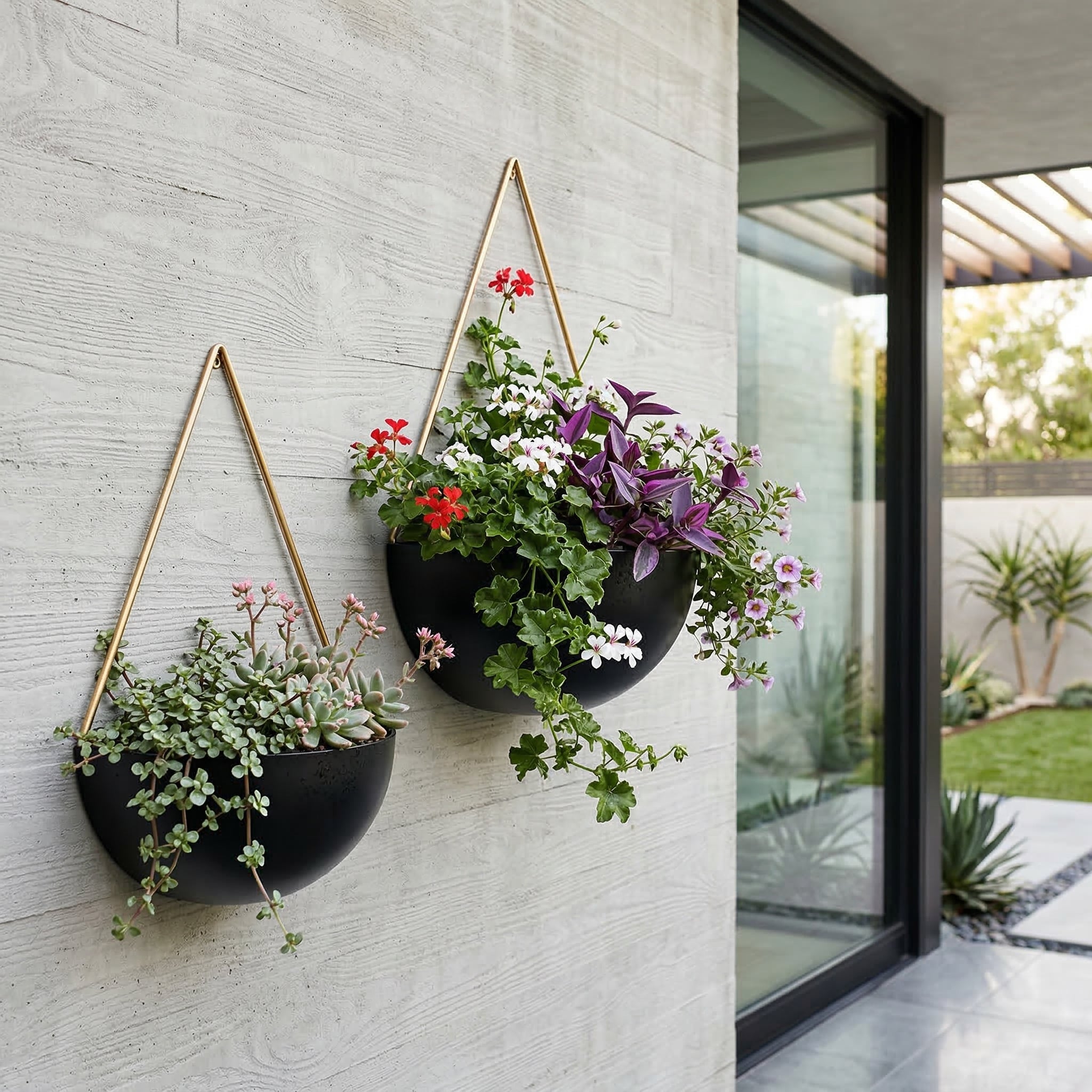 Vianne Half Moon Wall Planters
