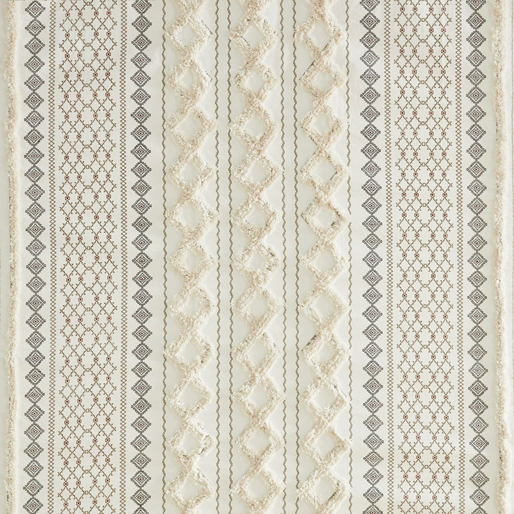 Aztec Chenille Tufted Shower Curtain