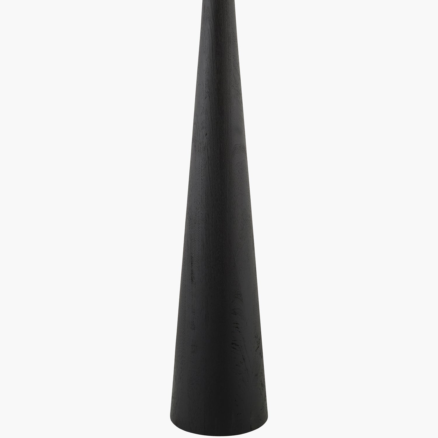 Black lamp base on a white background