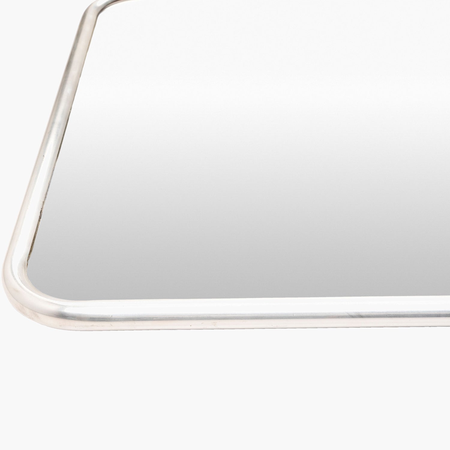 Metallic frame corner on a white background