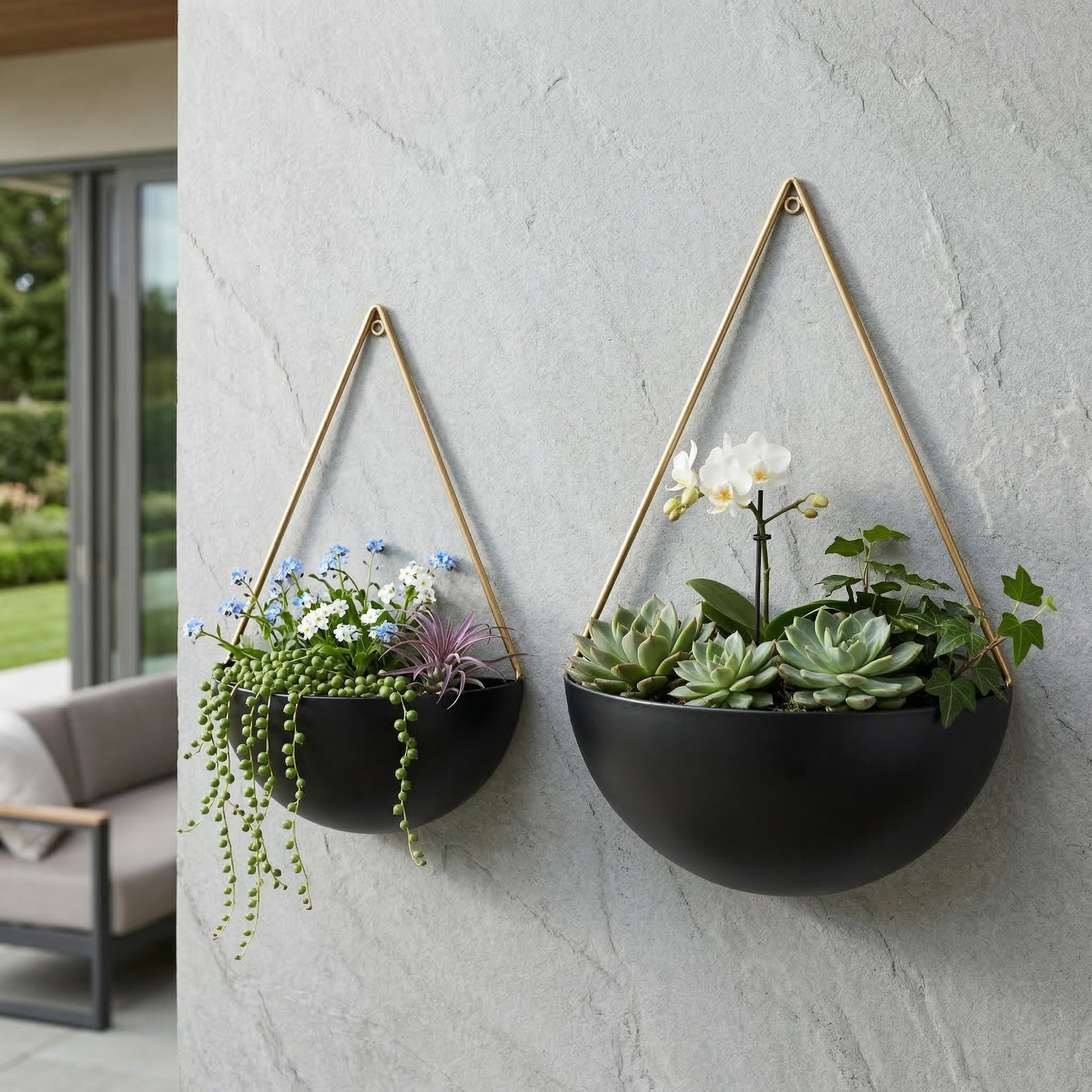 Vianne Half Moon Wall Planters