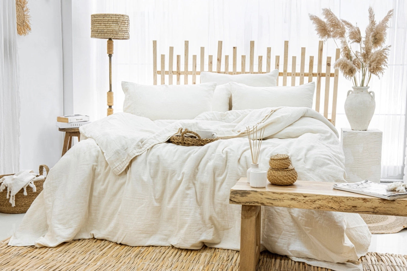 Gots Certified Organic Muslin Duvet Cover Set Natural Color
