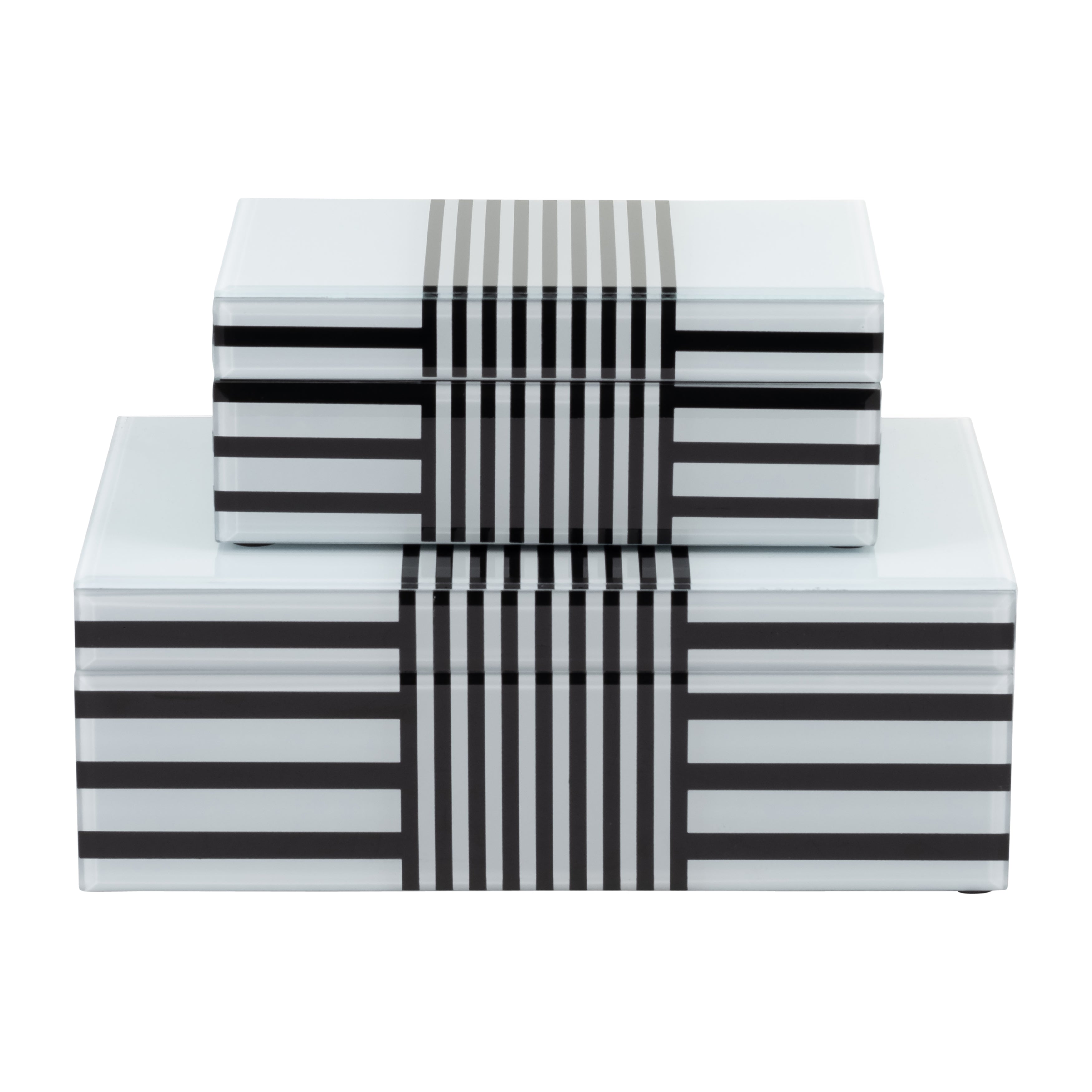 Melusine Striped Wood Boxes