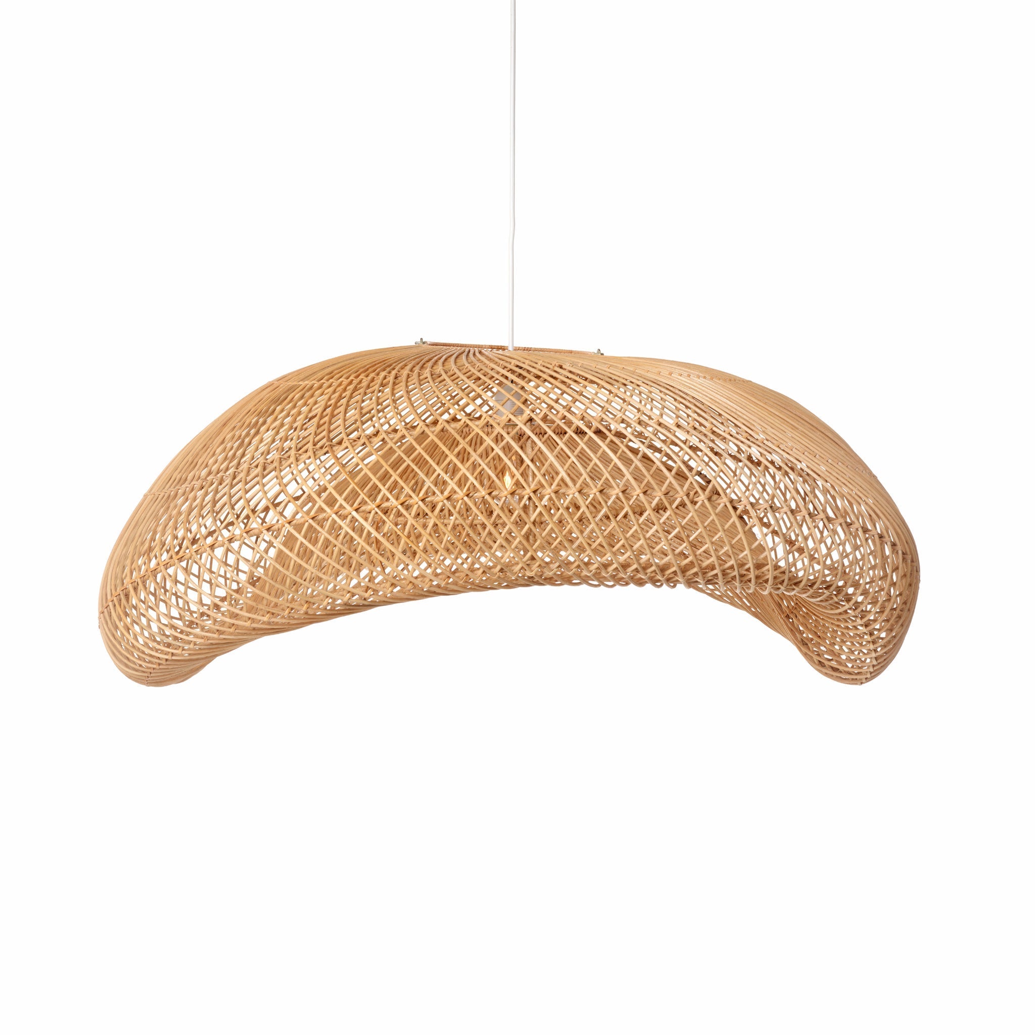Rattan Arch Wavy Pendant Light - Extra-Large
