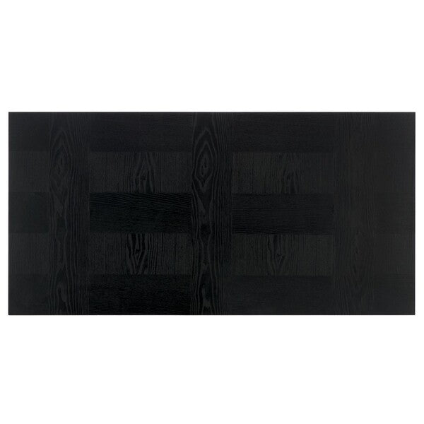 Black textured rectangular coffee table on a white background