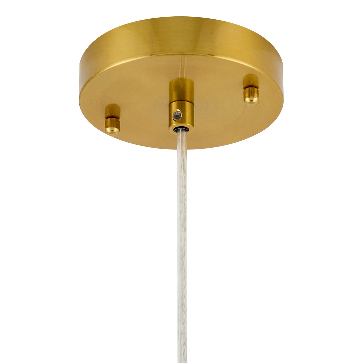 Gold ceiling light fixture on a white background