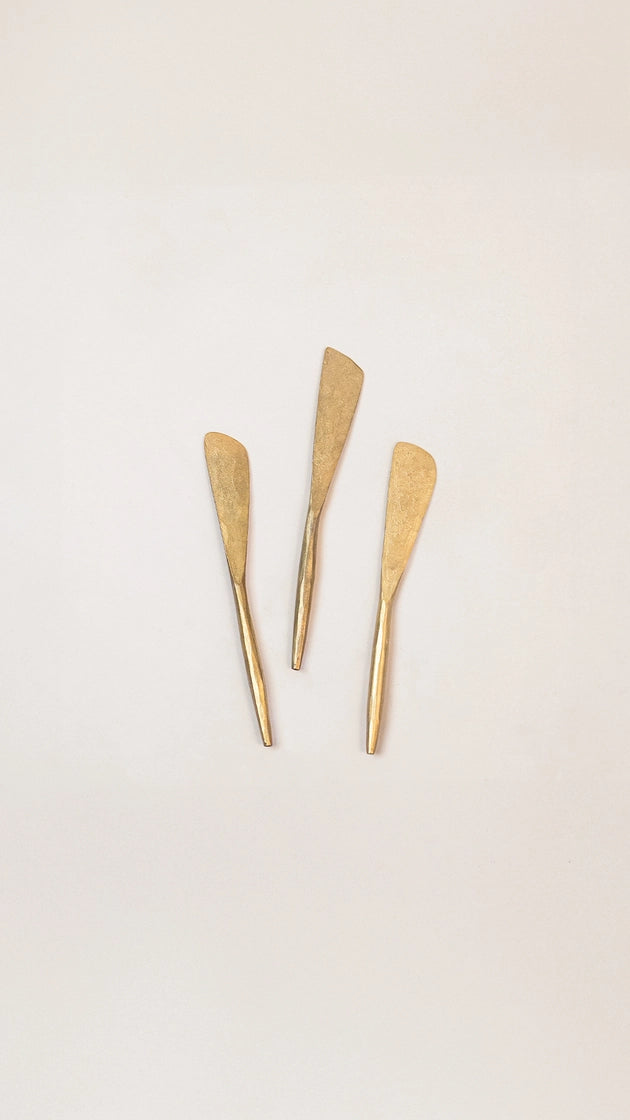 Forge Brass Spreader Knives - Set of 3