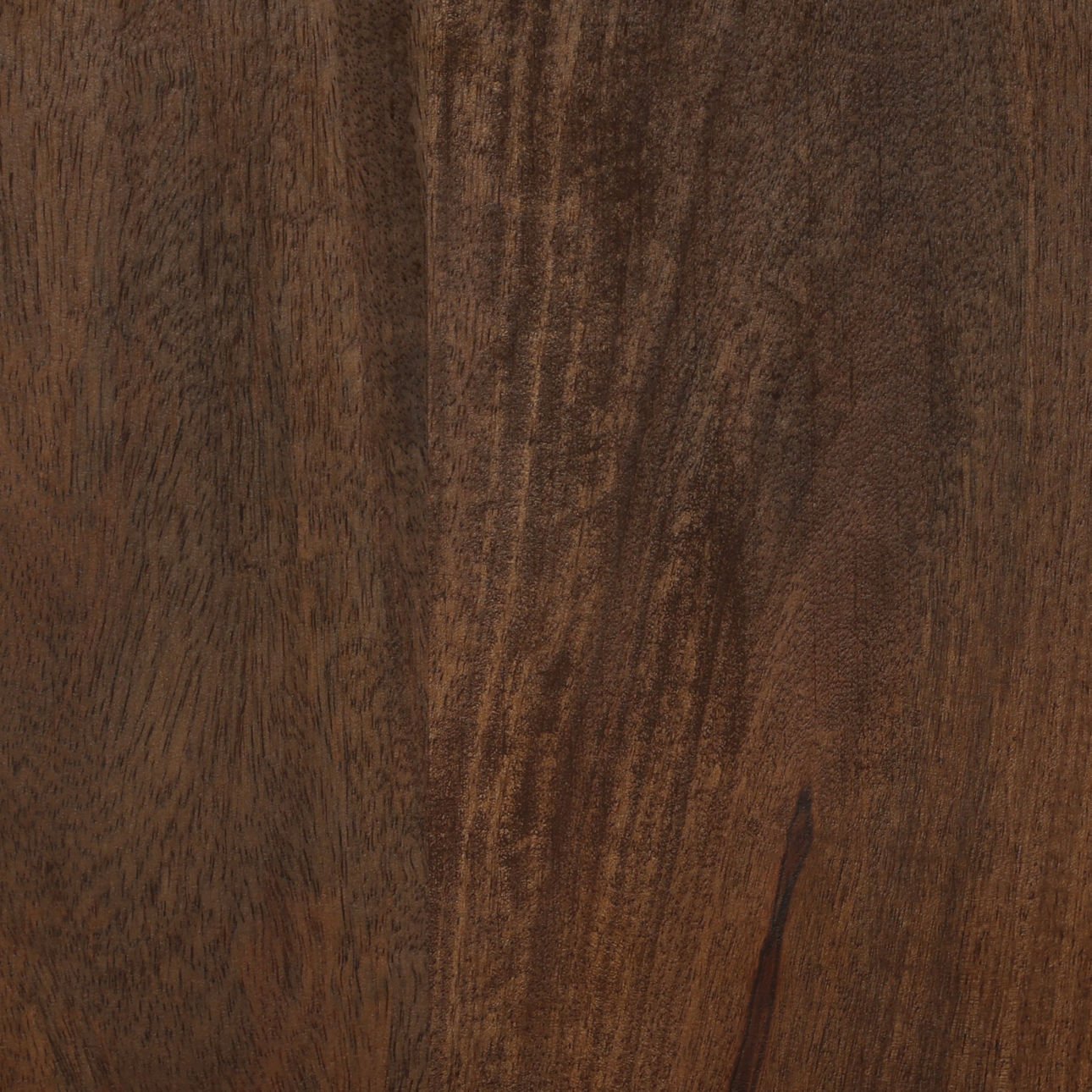 Close-up of a wooden coffee table legs with a rich brown color and visible grain.