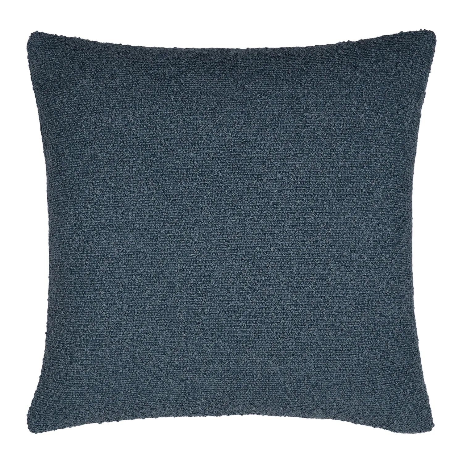 Textured blue pillow on a white background