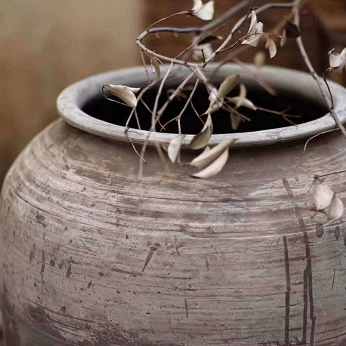 Large Antique Ceramic Pot