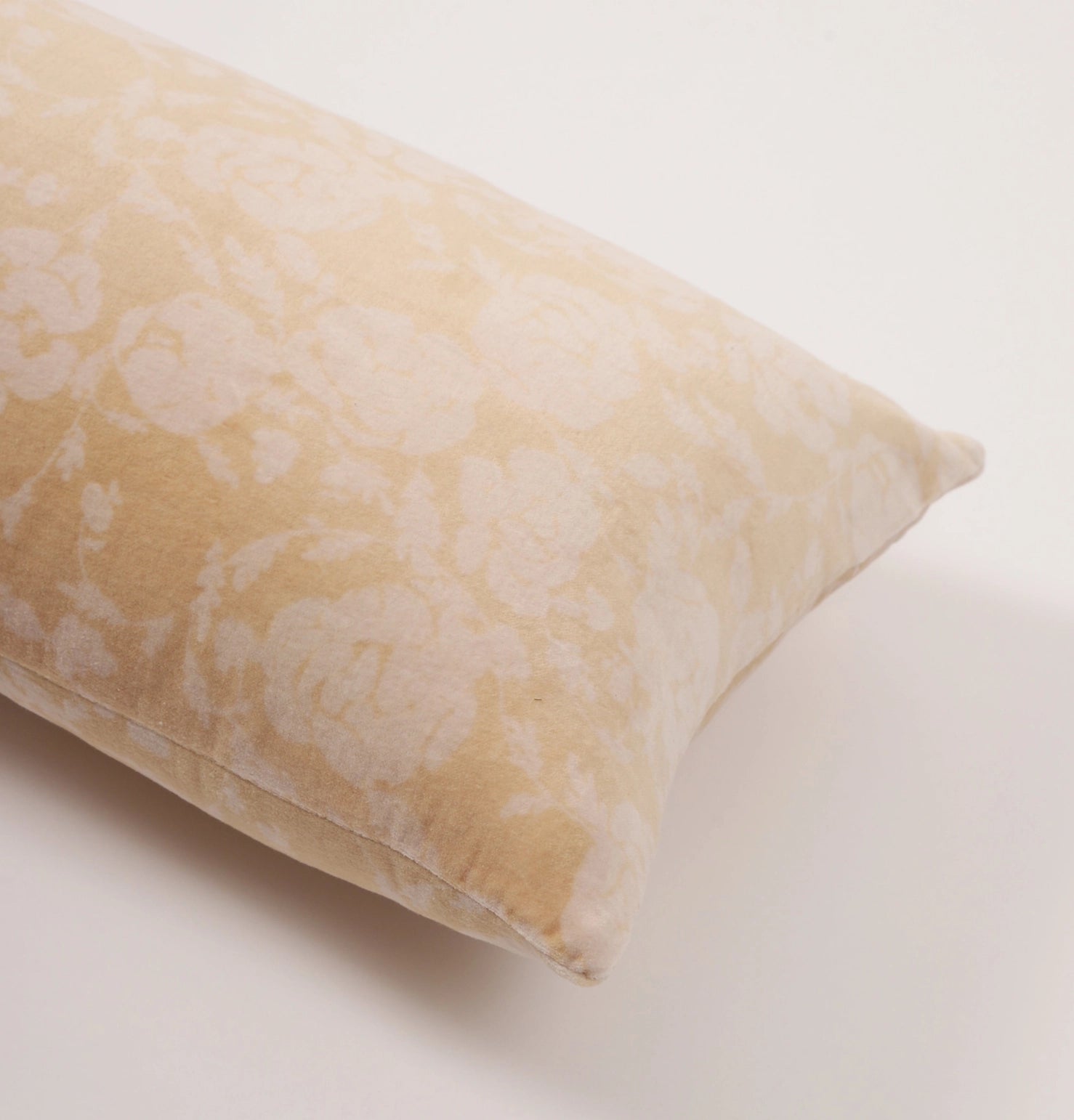 Floral Velvet Lumbar Pillow